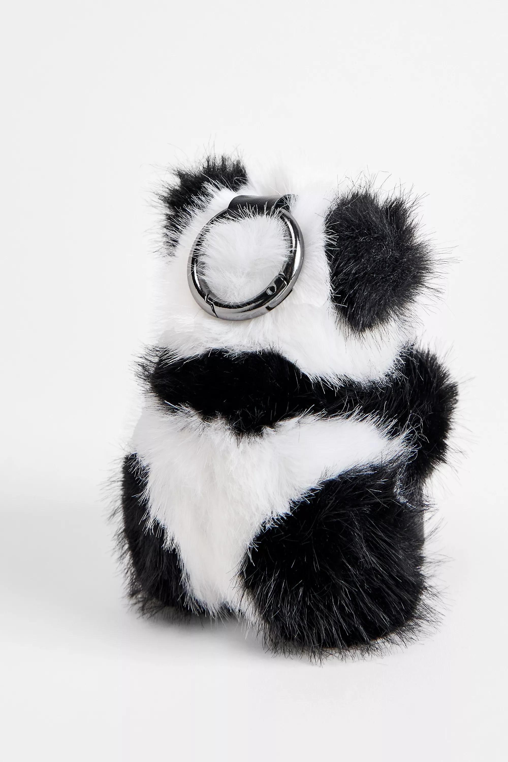 Multicolour Uo Fluffy Panda Keyring, ASSORT, large image number 1
