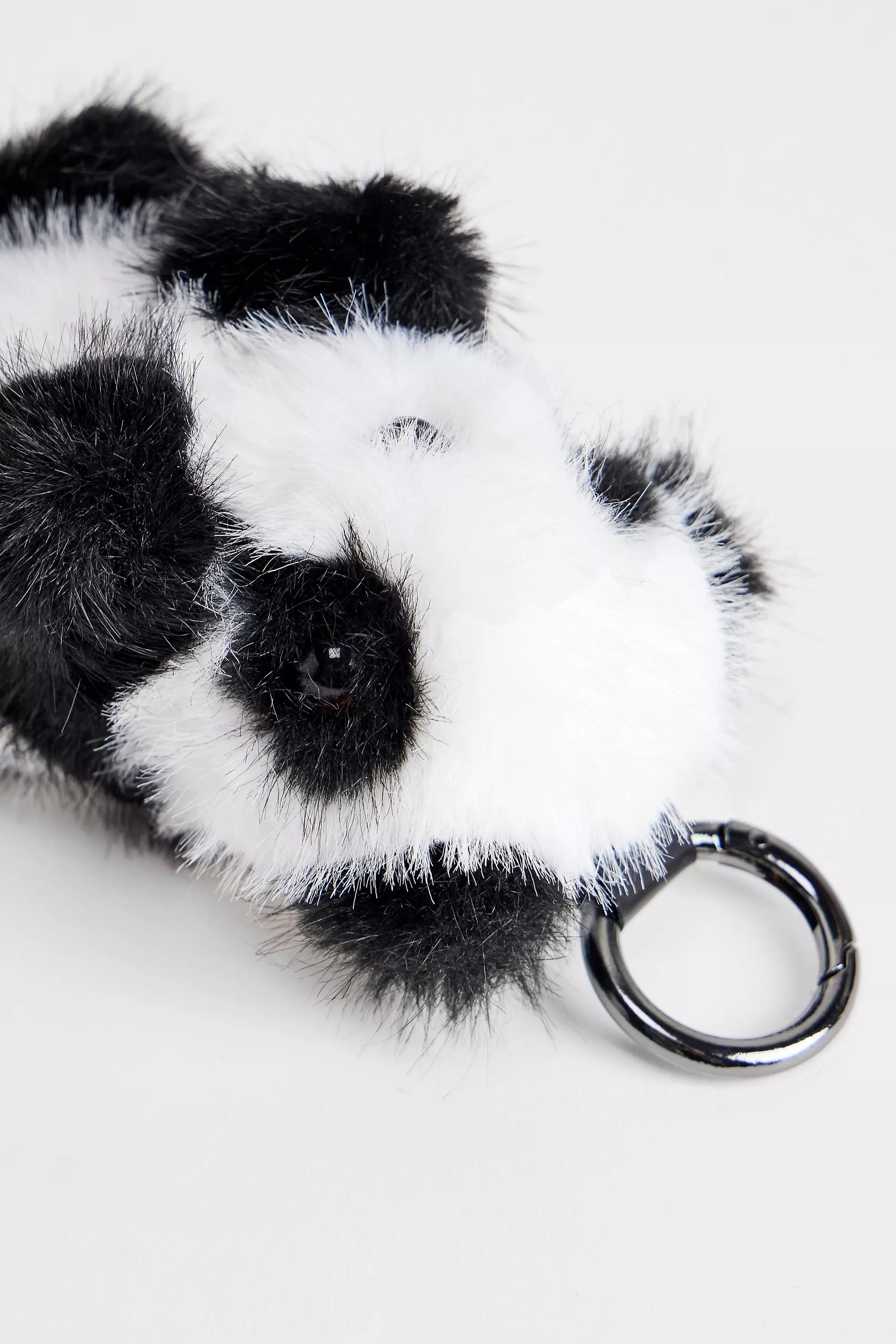 Multicolour Uo Fluffy Panda Keyring, ASSORT, large image number 2