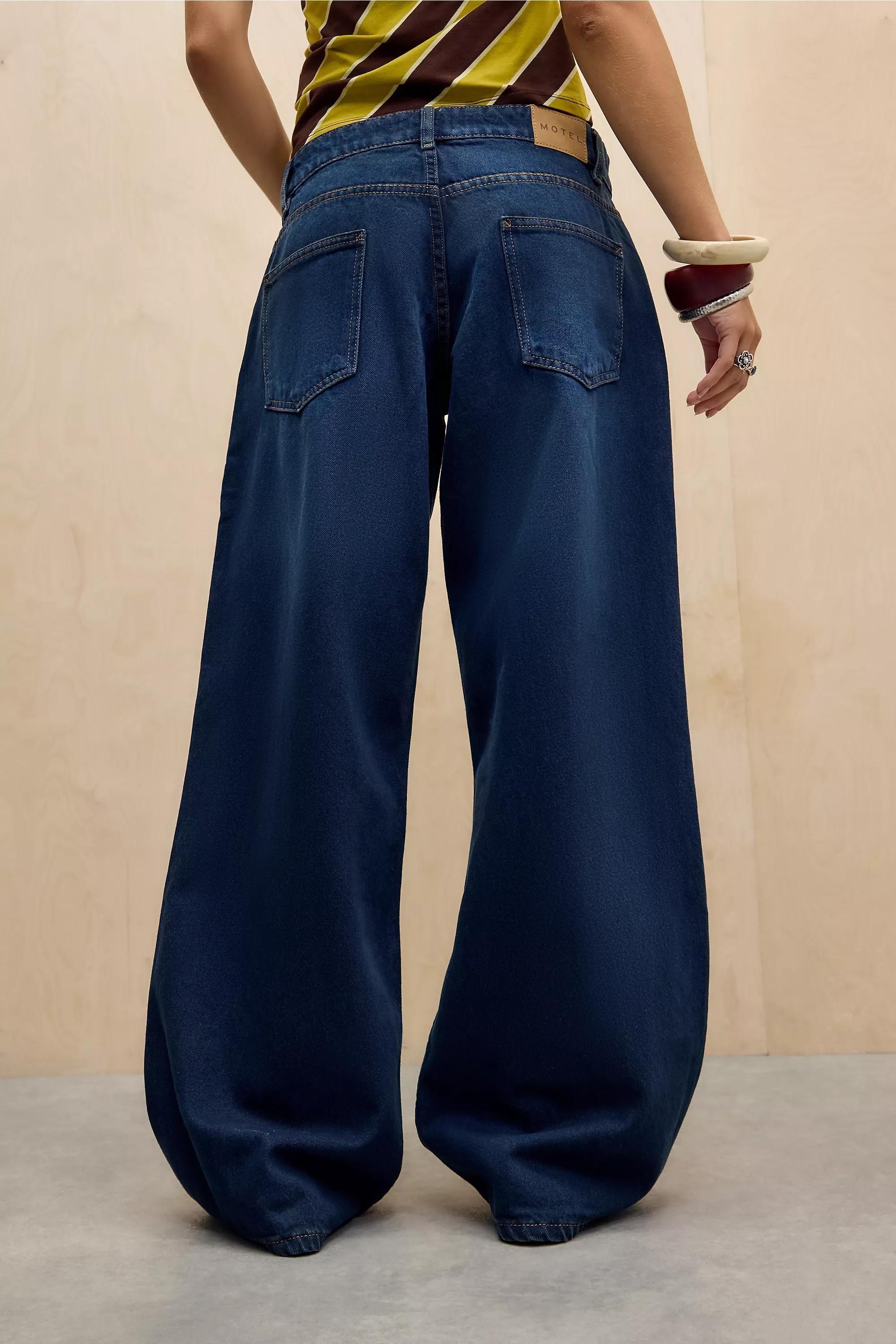 Blue Motel Low Rise Roomy Jeans, BLUE, large image number 3