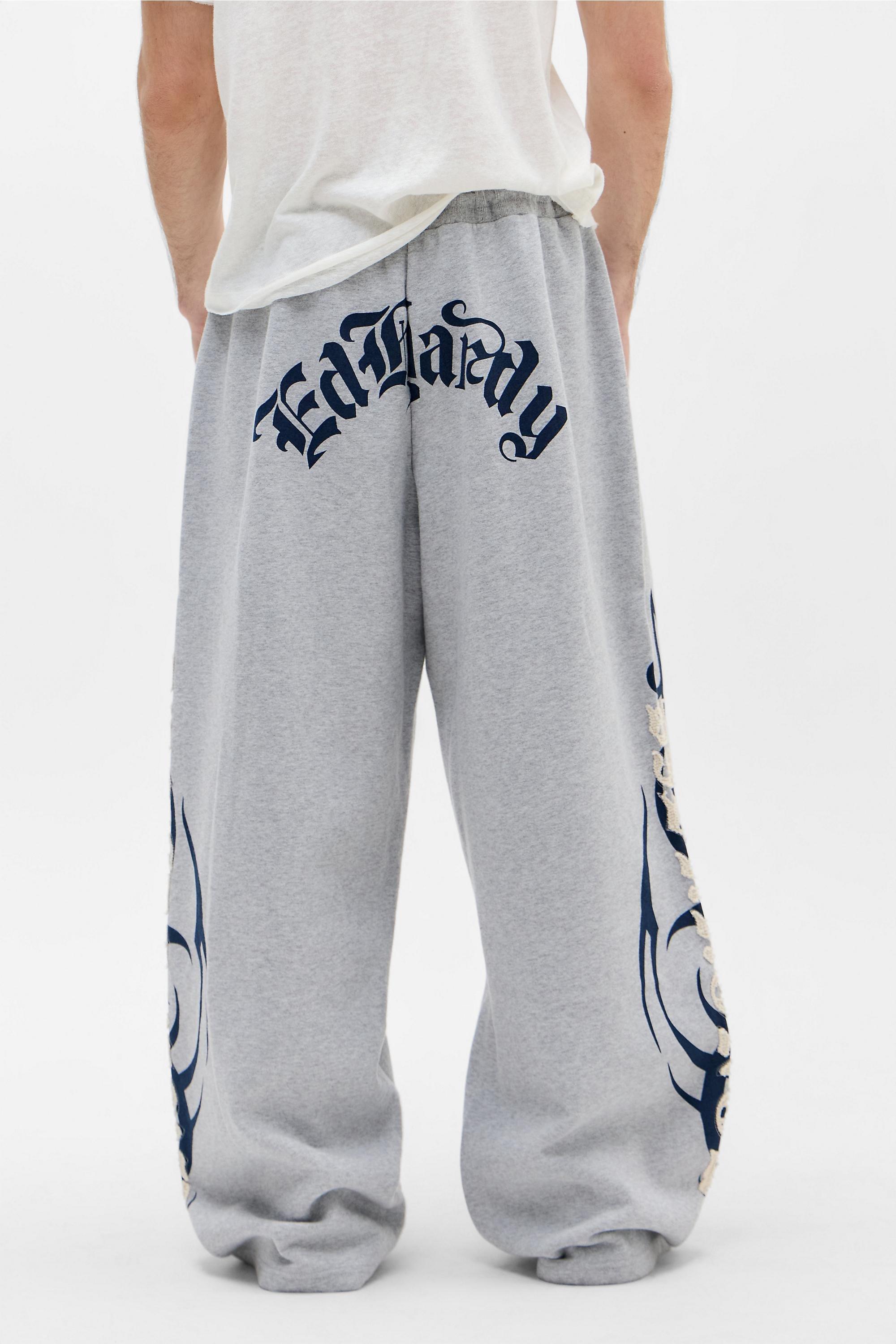 Grey Ed Hardy Uo Appliqu&eacute; Joggers, GREY, large image number 3