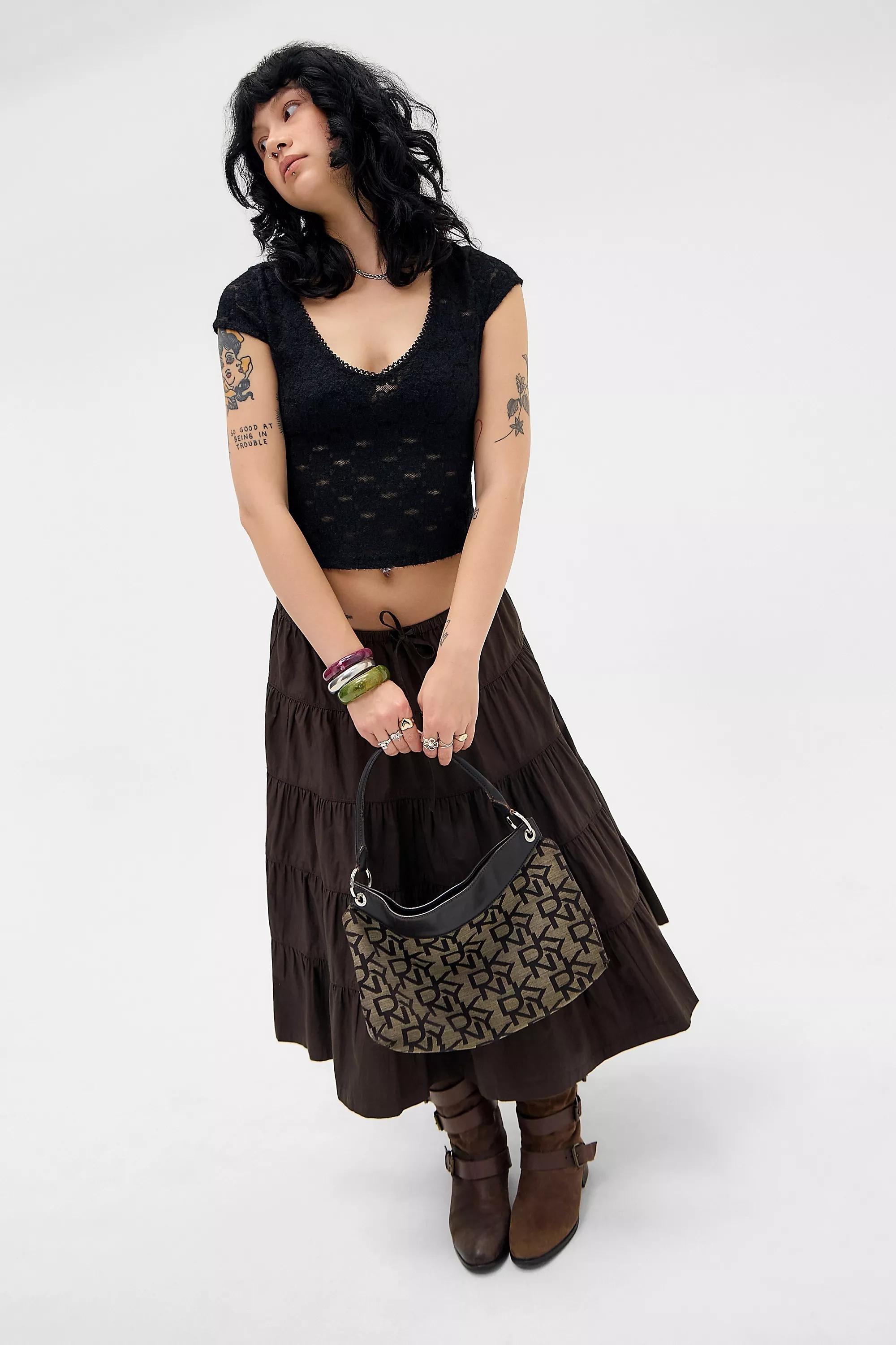 Black Motel Detailed Top, BLK, large image number 2