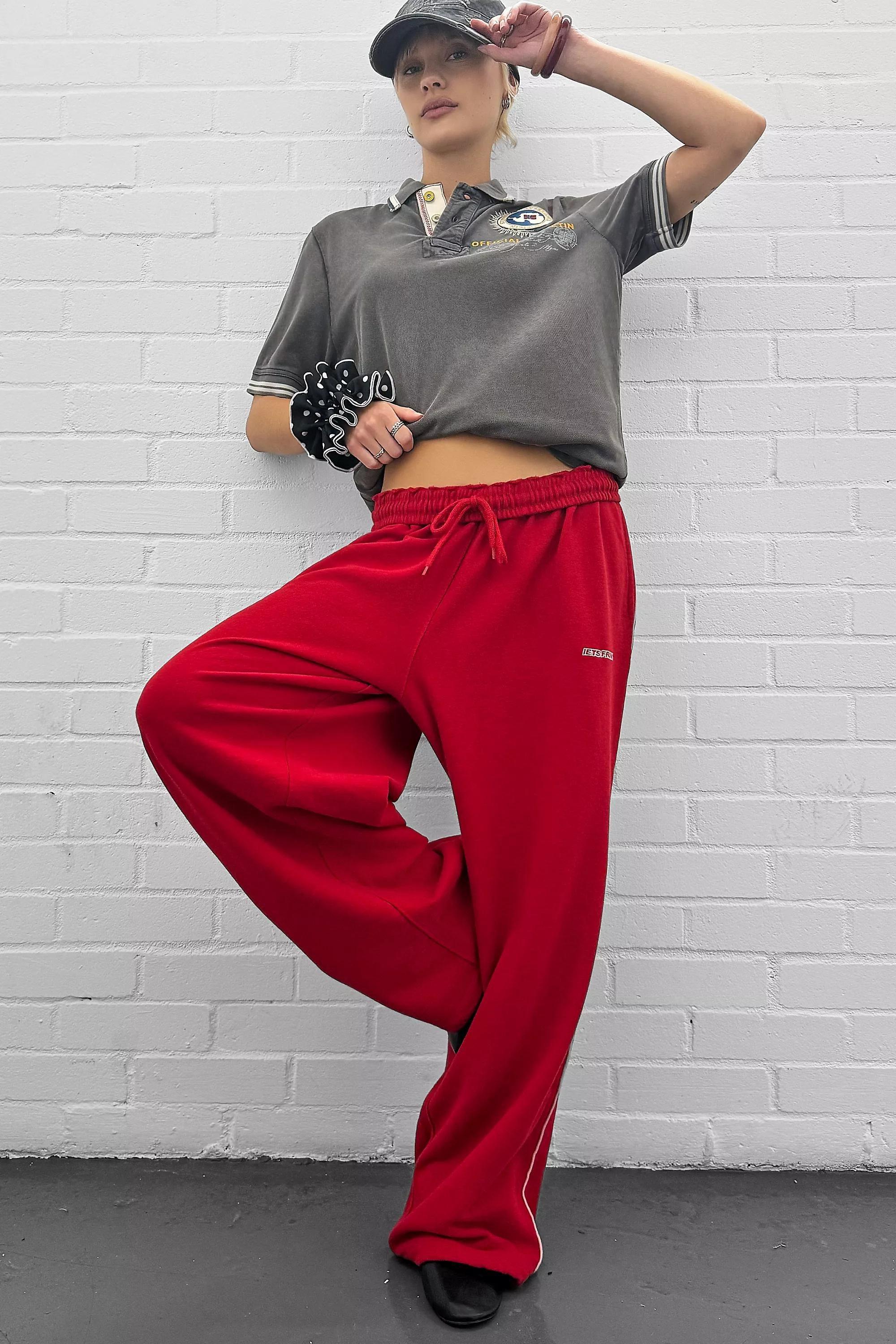 Red iets frans... Rouge Harri Baggy Jogger, RED, large image number 1