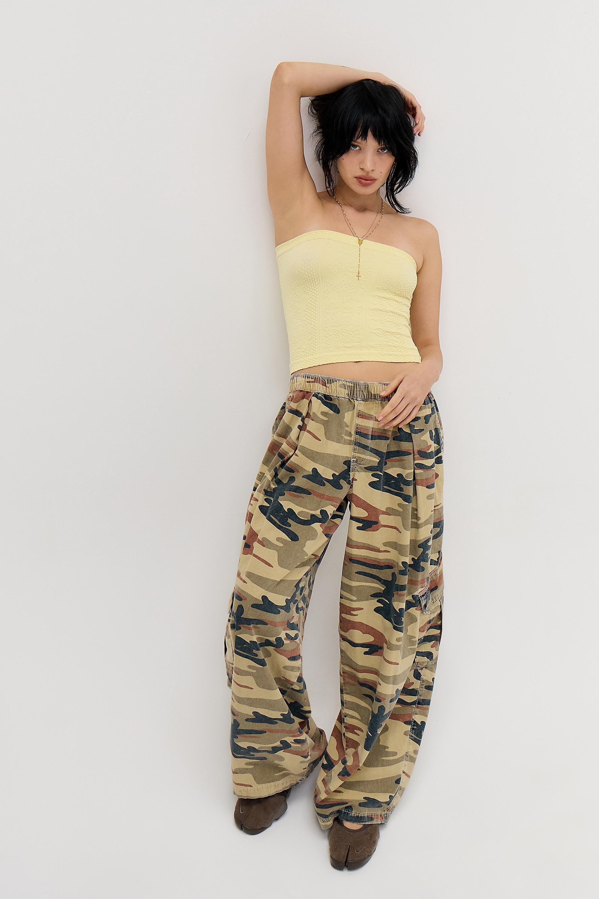 Yellow Out From Under Tapestry Seamless Bandeau Top, YEL, large image number 2