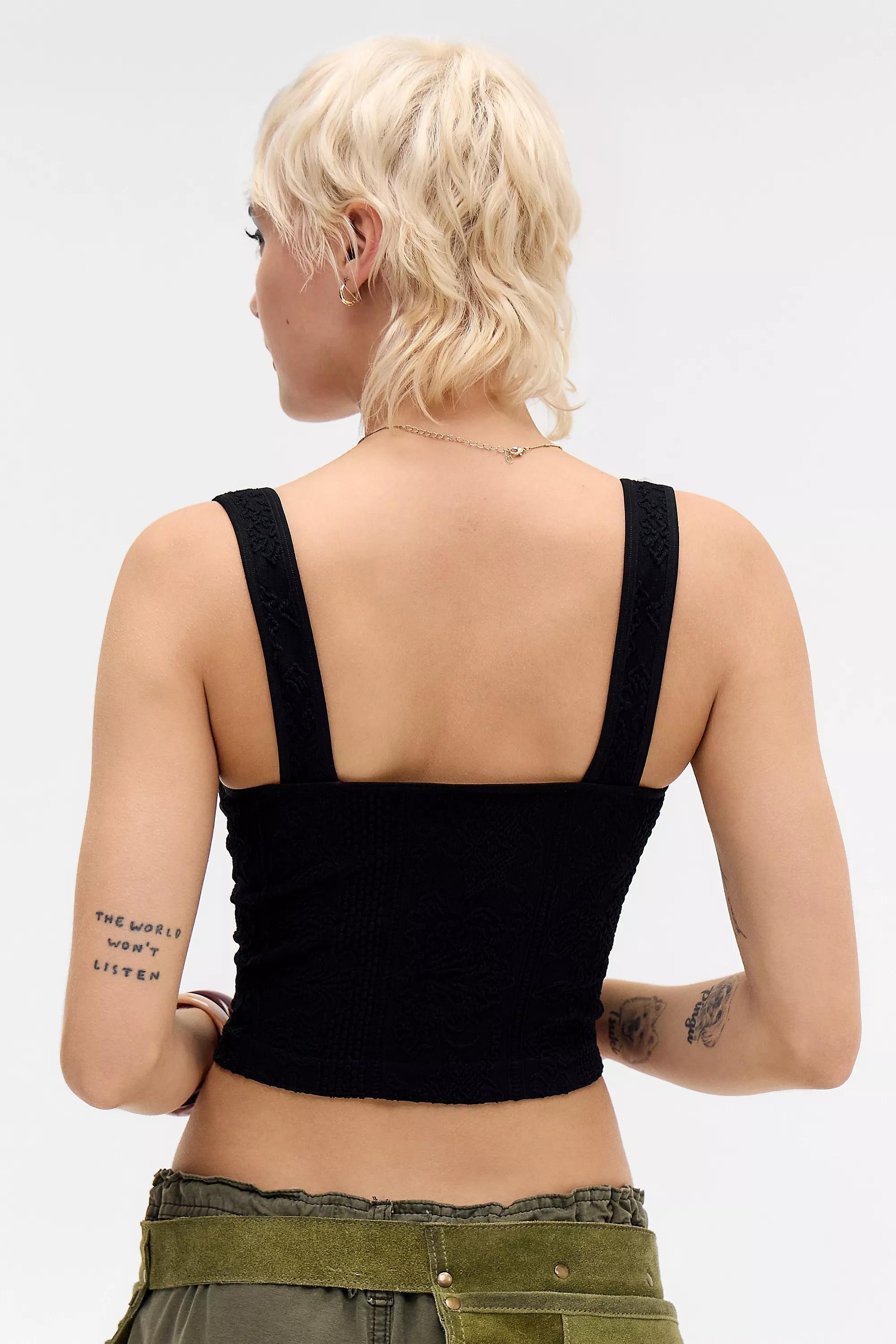 Black Out From Under Textured Vest, BLK, large image number 3