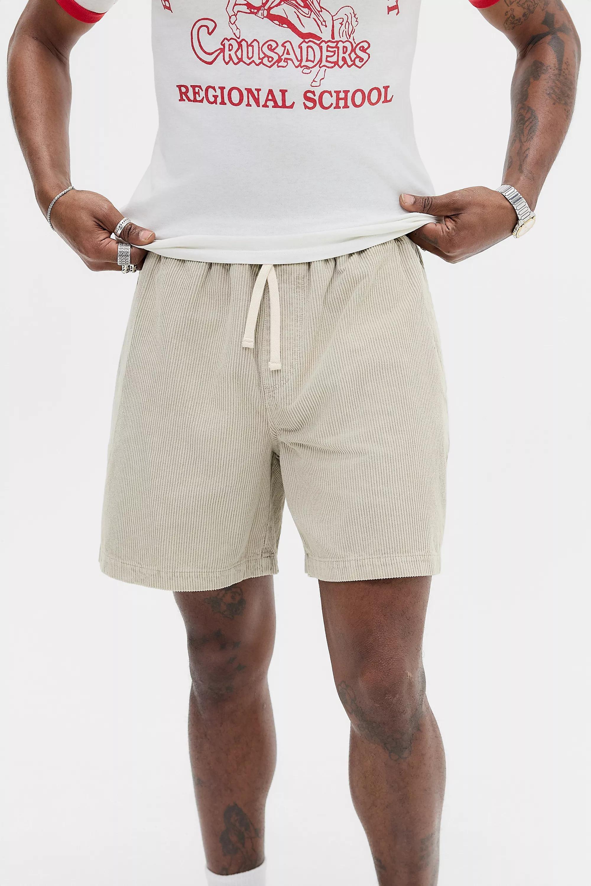 Cream Bdg Ecru Corduroy Shorts, CREME, large image number 4
