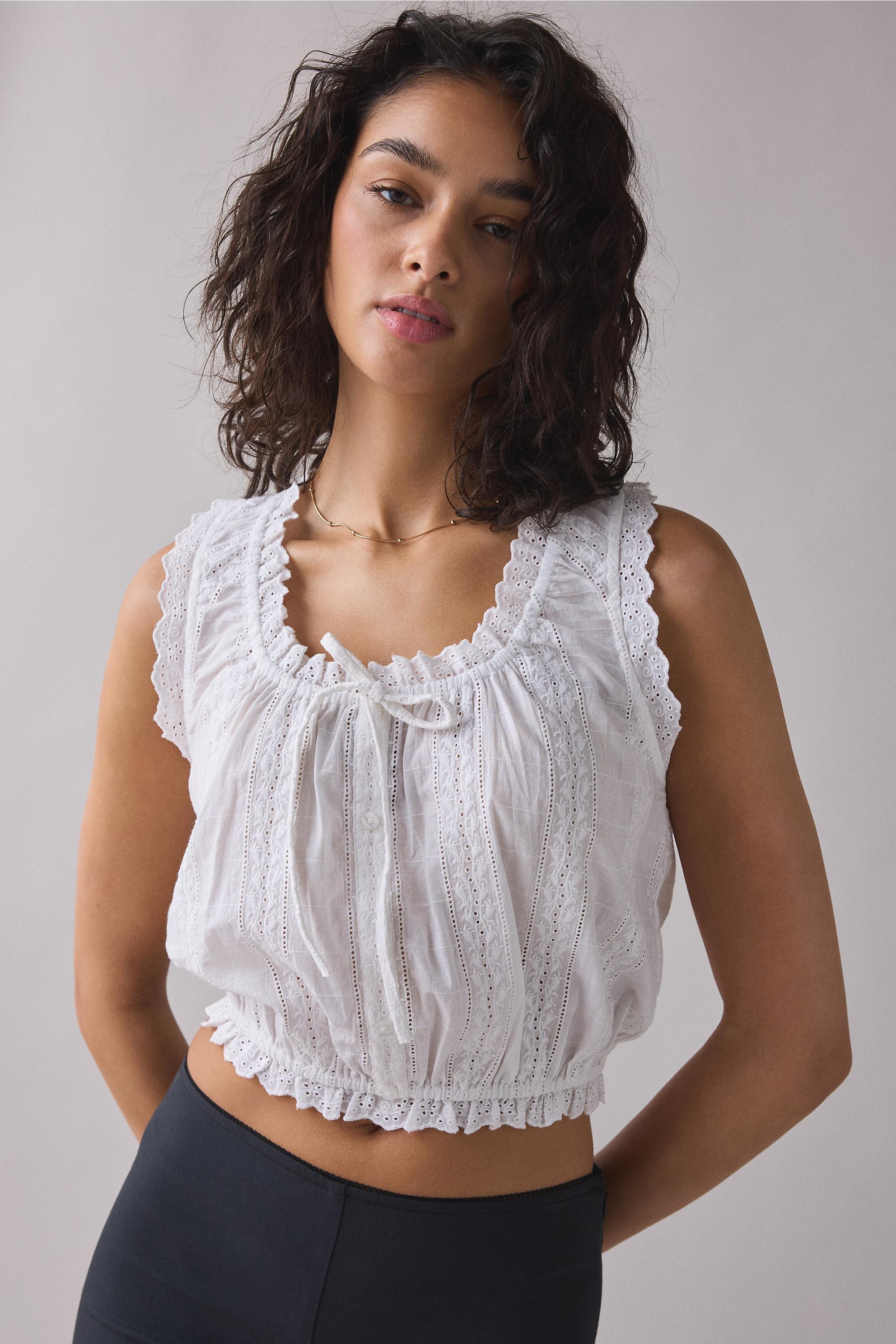WHITE Kimchi Blue Juniper Tank Top, WHT, large image number 0