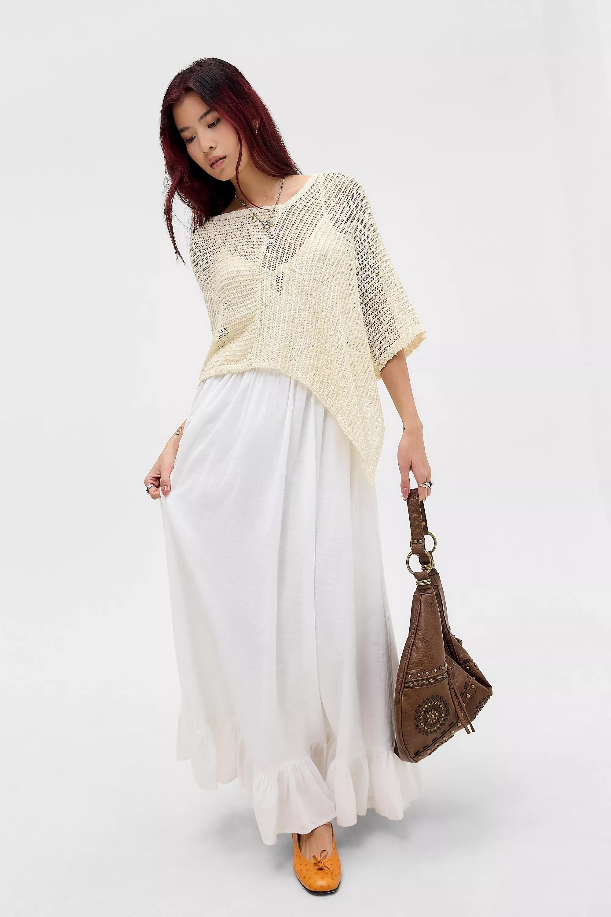 Beige Kimchi Blue Keepsake Smocked Maxi Dress, IVRY, large image number 1