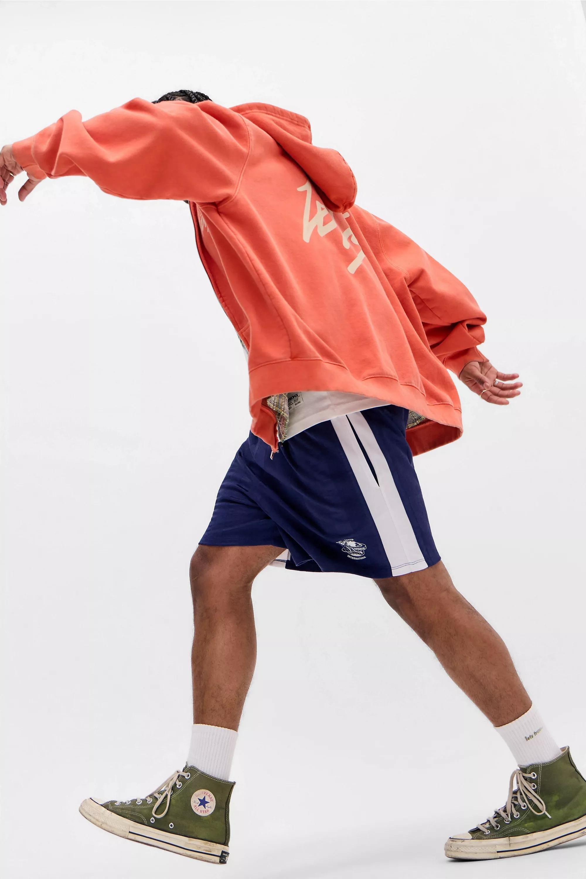 Navy iets frans... Navy Panel Sports Shorts, NAVY, large image number 1