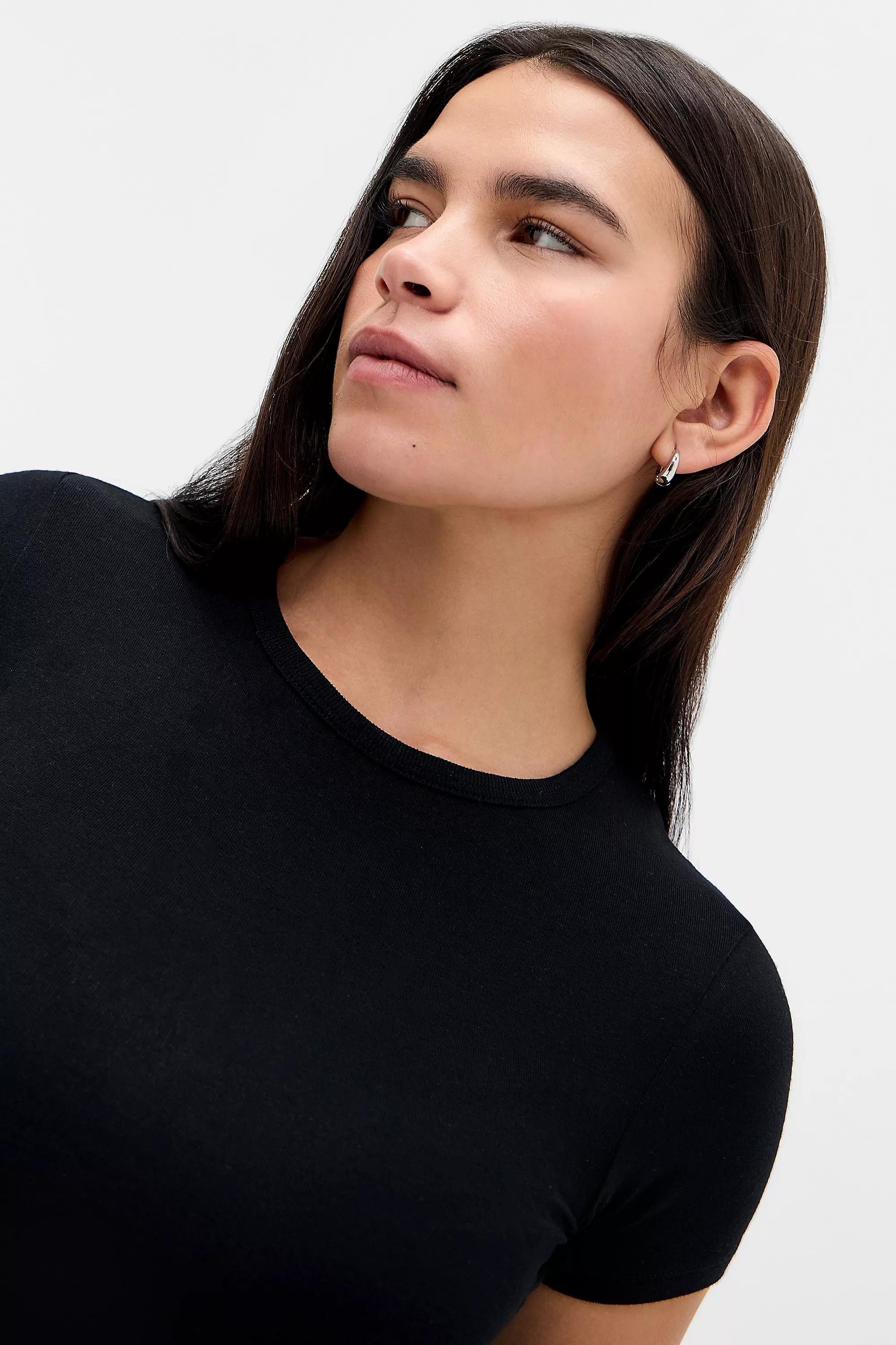 Black Bdg Sheer Cropped T-Shirt, BLK, large image number 3