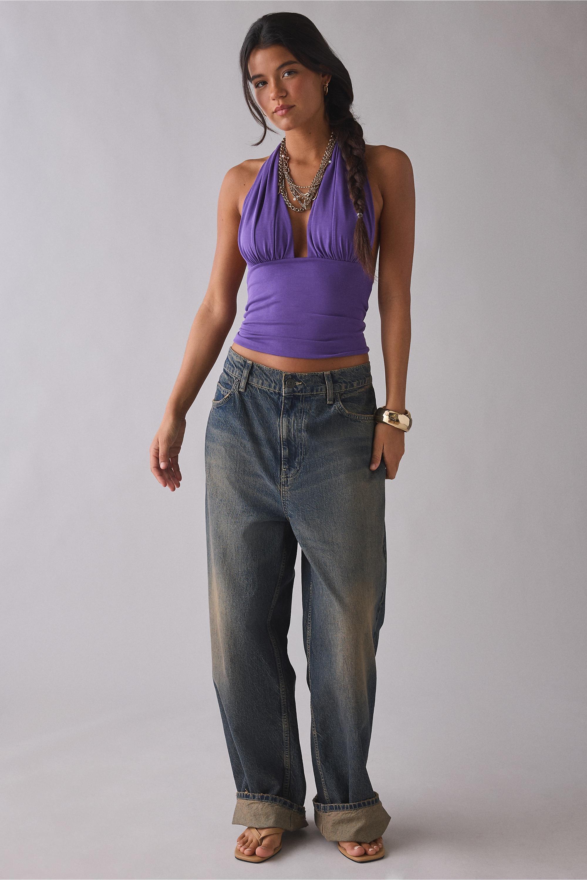 Purple Uo Party For You Halter Top, PURP, large image number 2