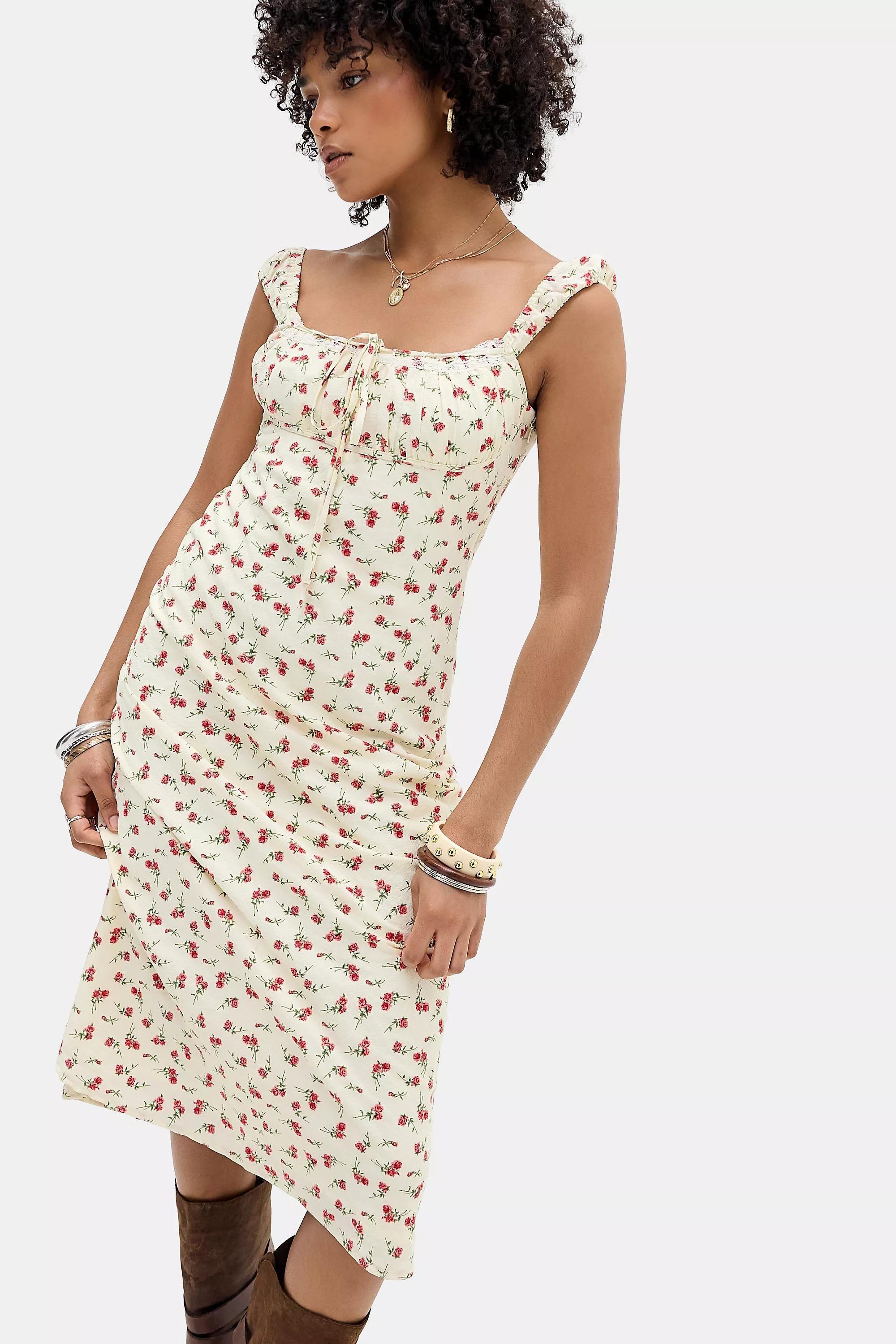 Multicolour Kiss The Sky Uo Ditsy Print Midi Dress, ASSORT, large image number 0