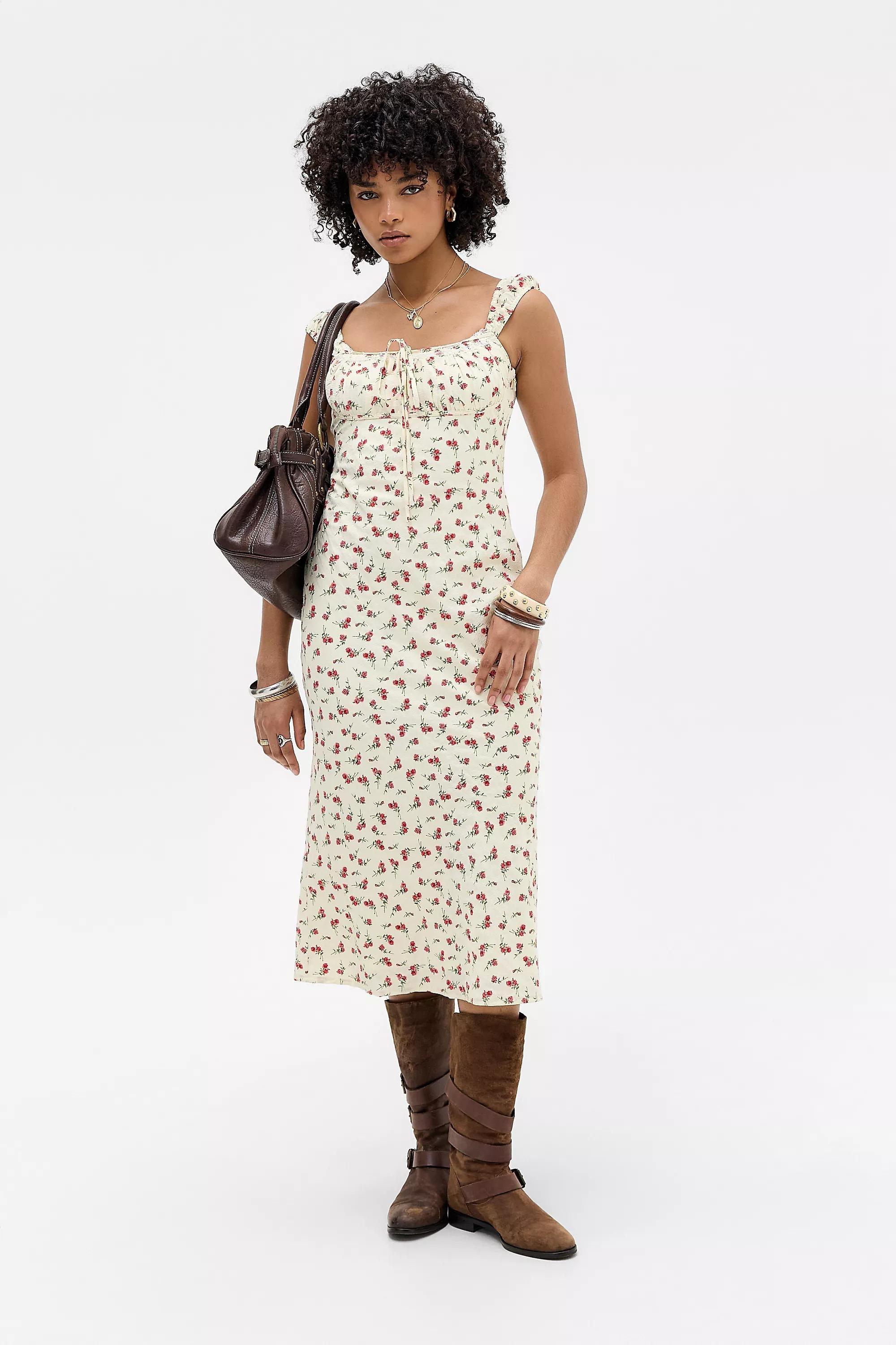 Multicolour Kiss The Sky Uo Ditsy Print Midi Dress, ASSORT, large image number 2