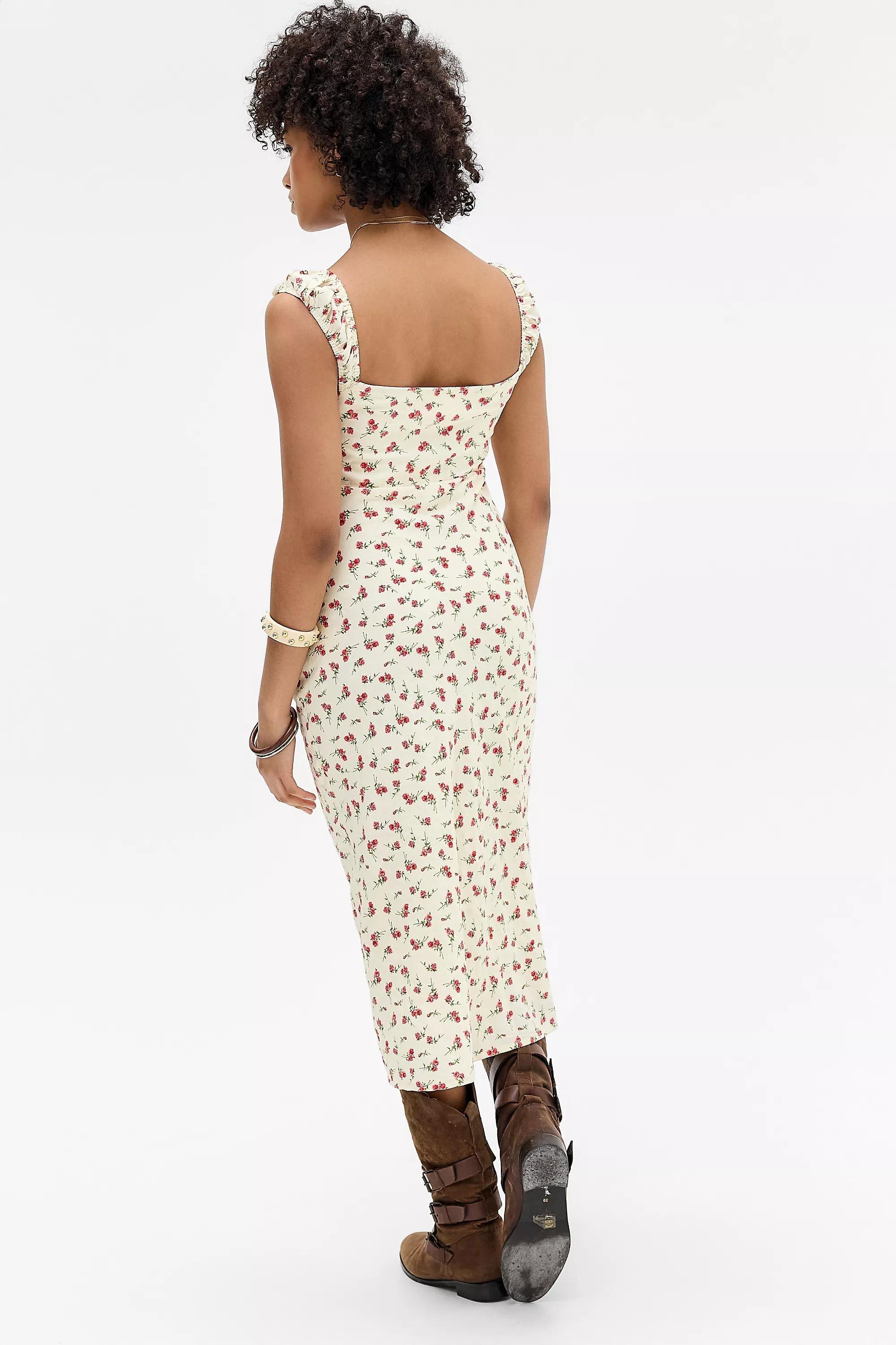 Multicolour Kiss The Sky Uo Ditsy Print Midi Dress, ASSORT, large image number 3