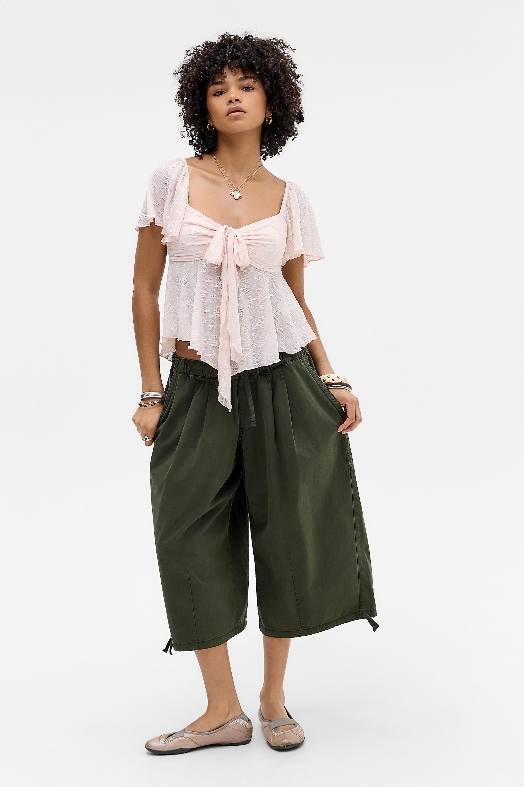 Pink Kiss The Sky Uo Minka Short Sleeve Lace Top, PINK, large image number 0