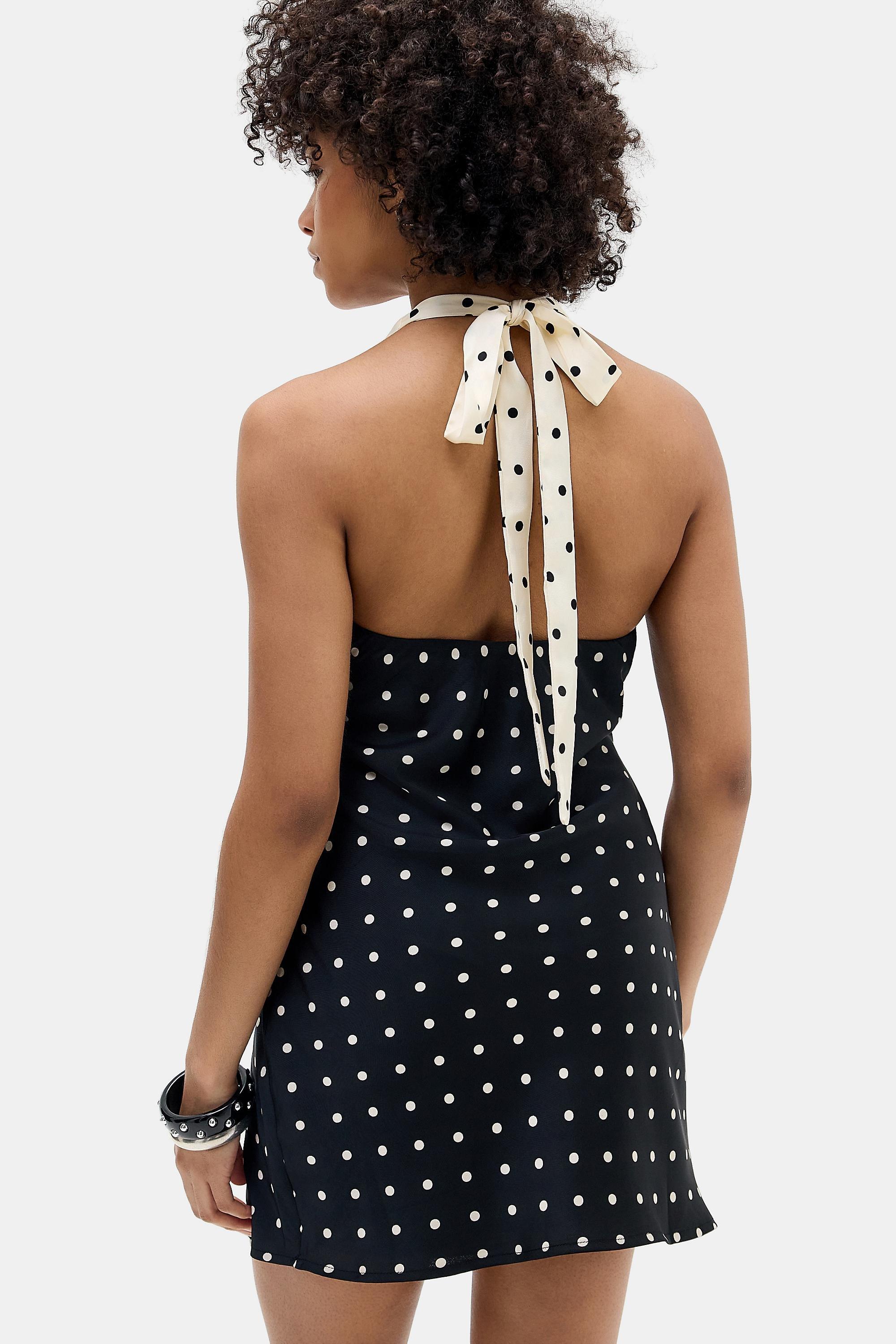 Multicolour Kiss The Sky Kaia Spliced Halter Mini Dress, ASSORT, large image number 3