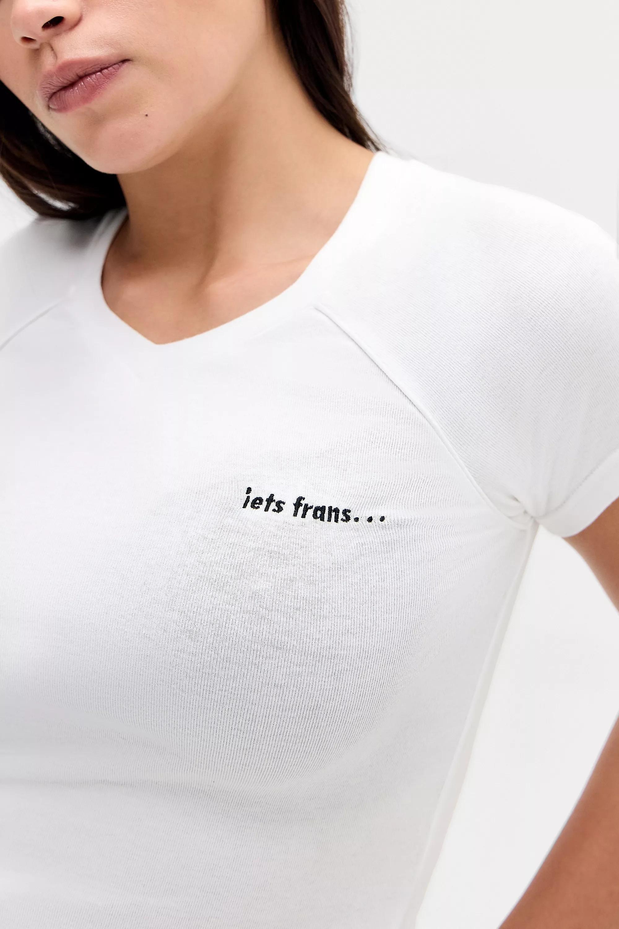 White Iets Frans... High V-Neck T-Shirt, WHT, medium