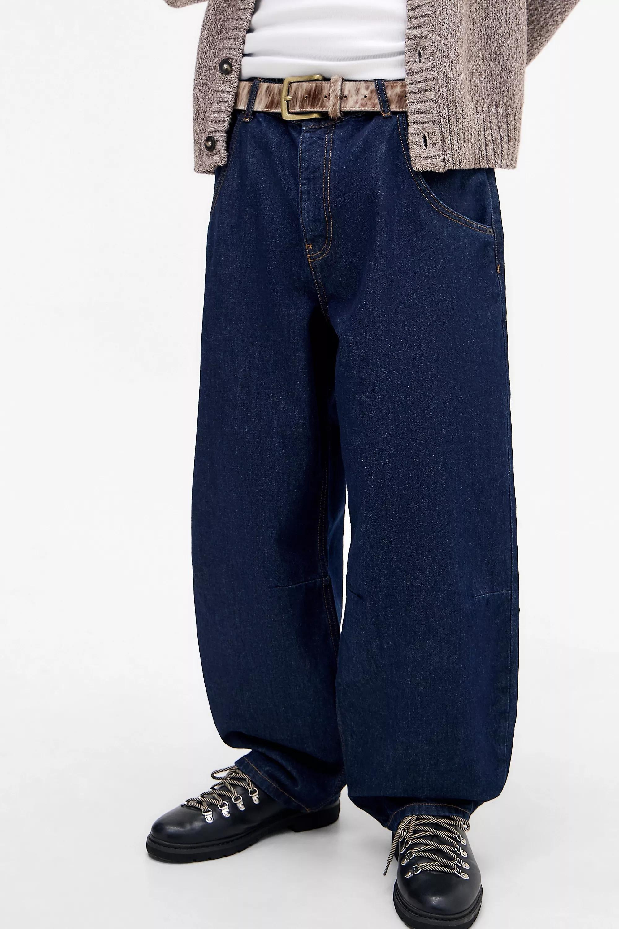 Blue Bdg Rinse Cacoon Jeans, BLUE, large image number 0