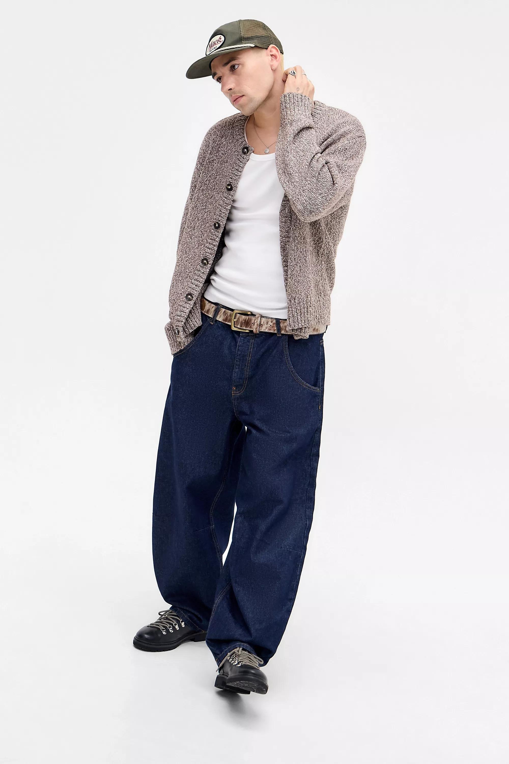 Blue Bdg Rinse Cacoon Jeans, BLUE, large image number 2