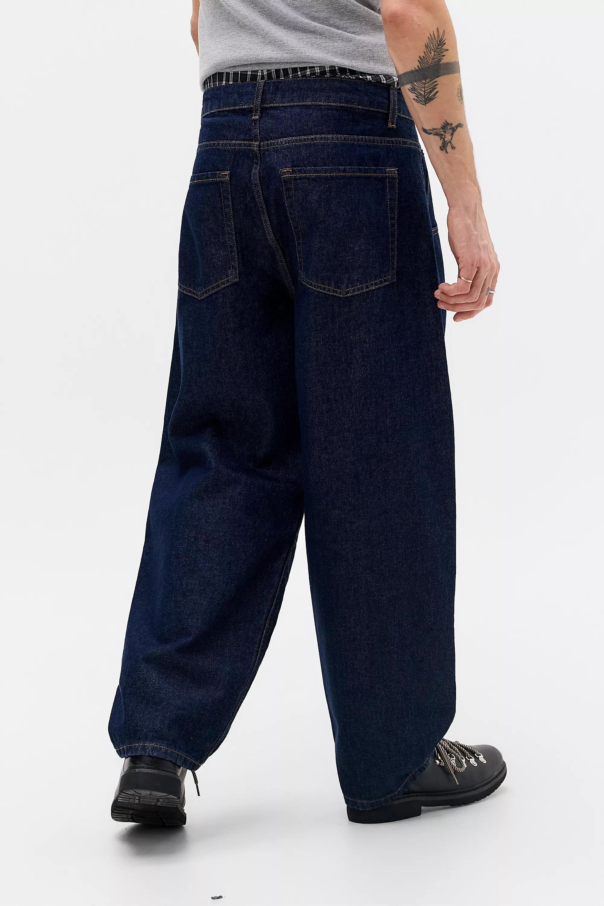 Blue Bdg Rinse Cacoon Jeans, BLUE, large image number 4