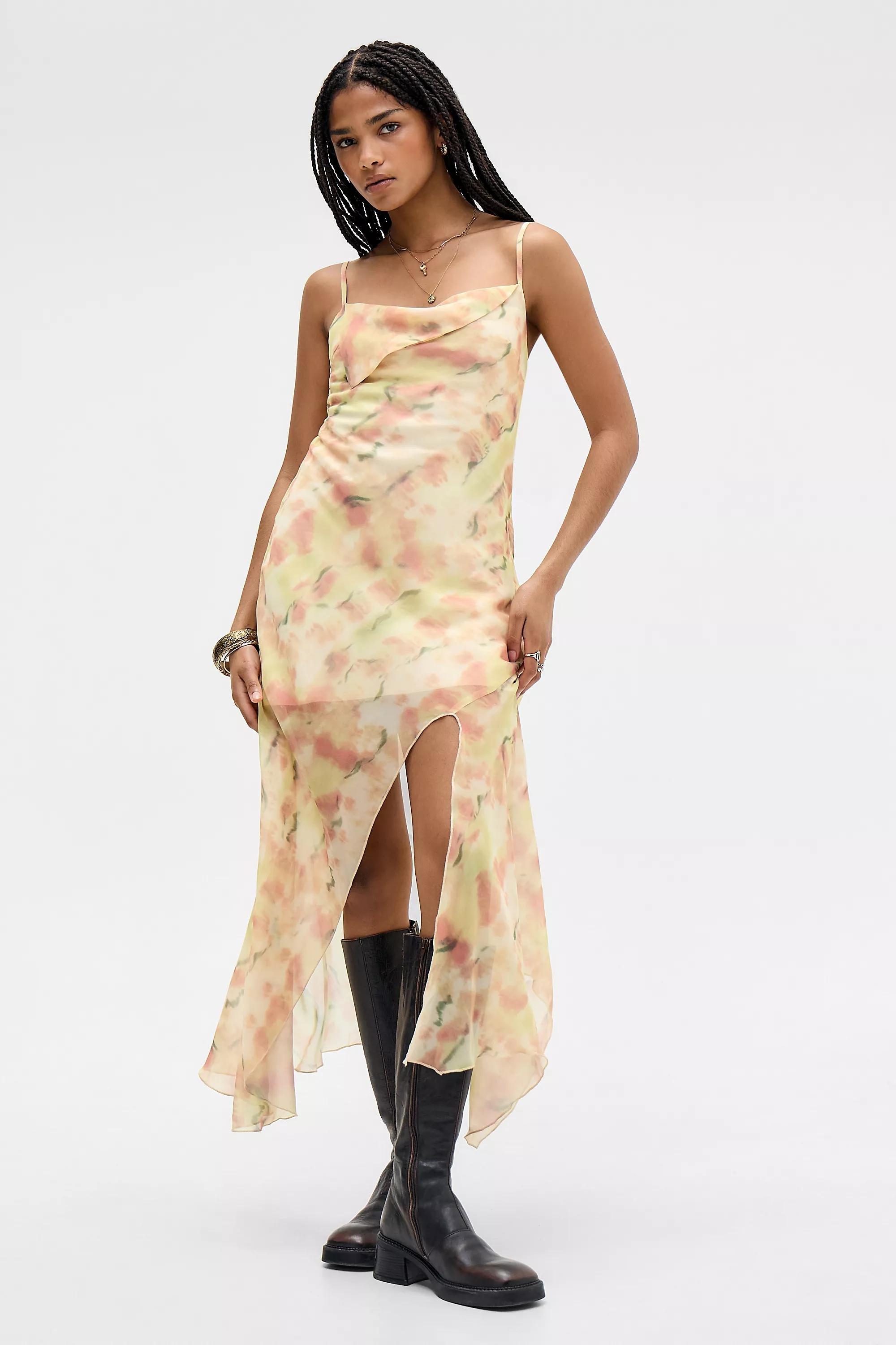 Multicolour Kiss The Sky Amber Asymmetric Midi Dress, ASSORT, large image number 0