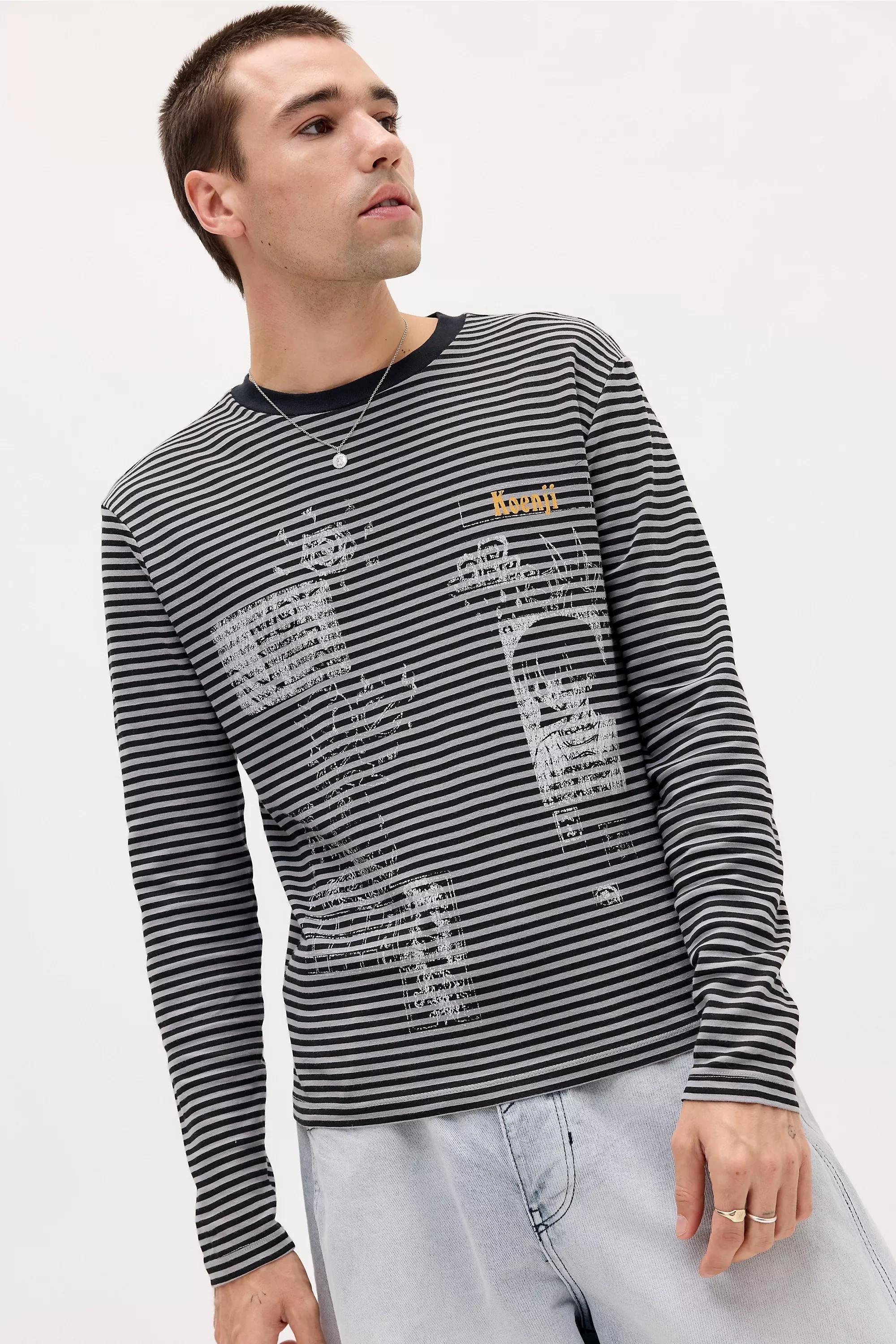 Black Bdg Striped Long Sleeve T-Shirt, BLK, large image number 0