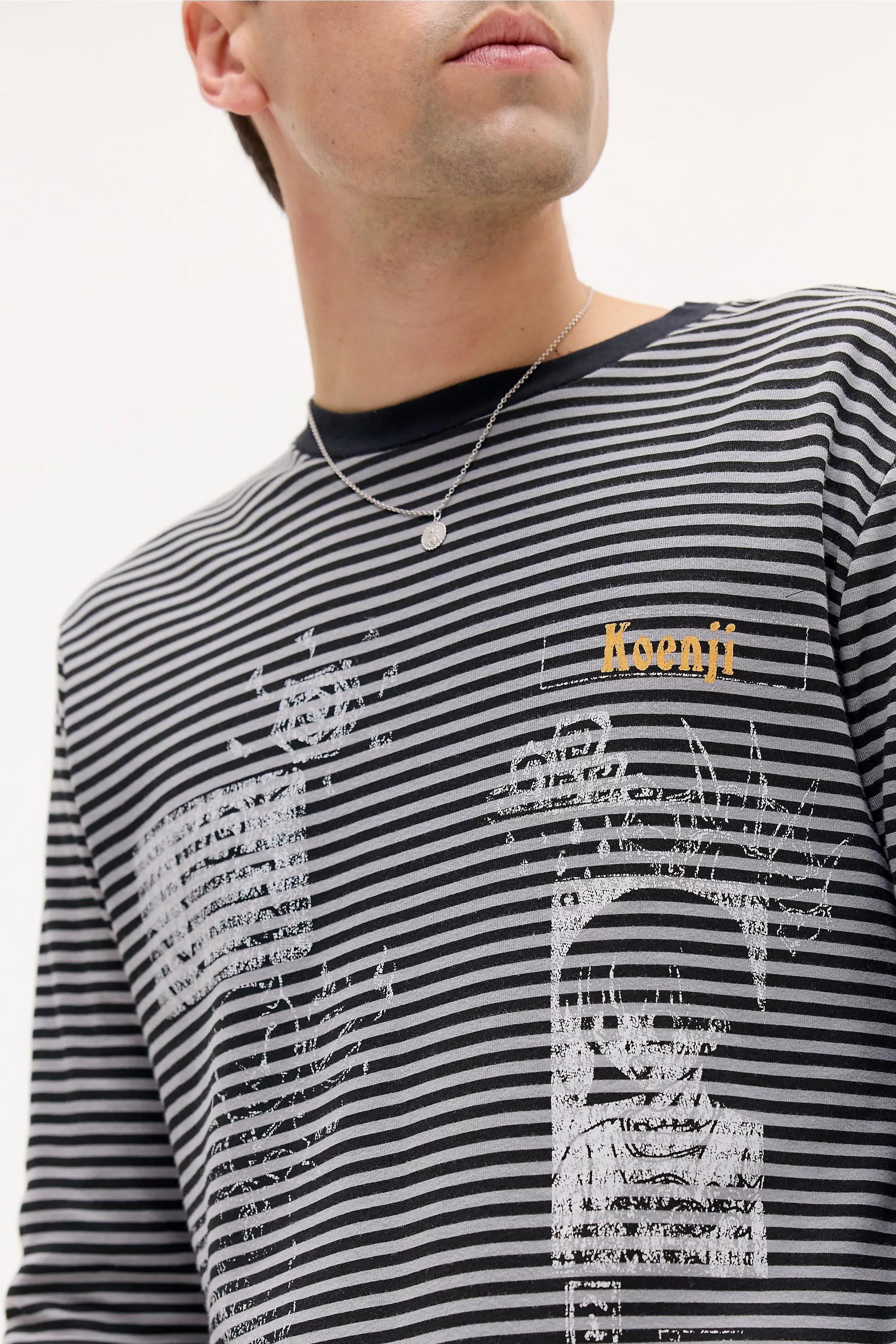 Black Bdg Striped Long Sleeve T-Shirt, BLK, large image number 2