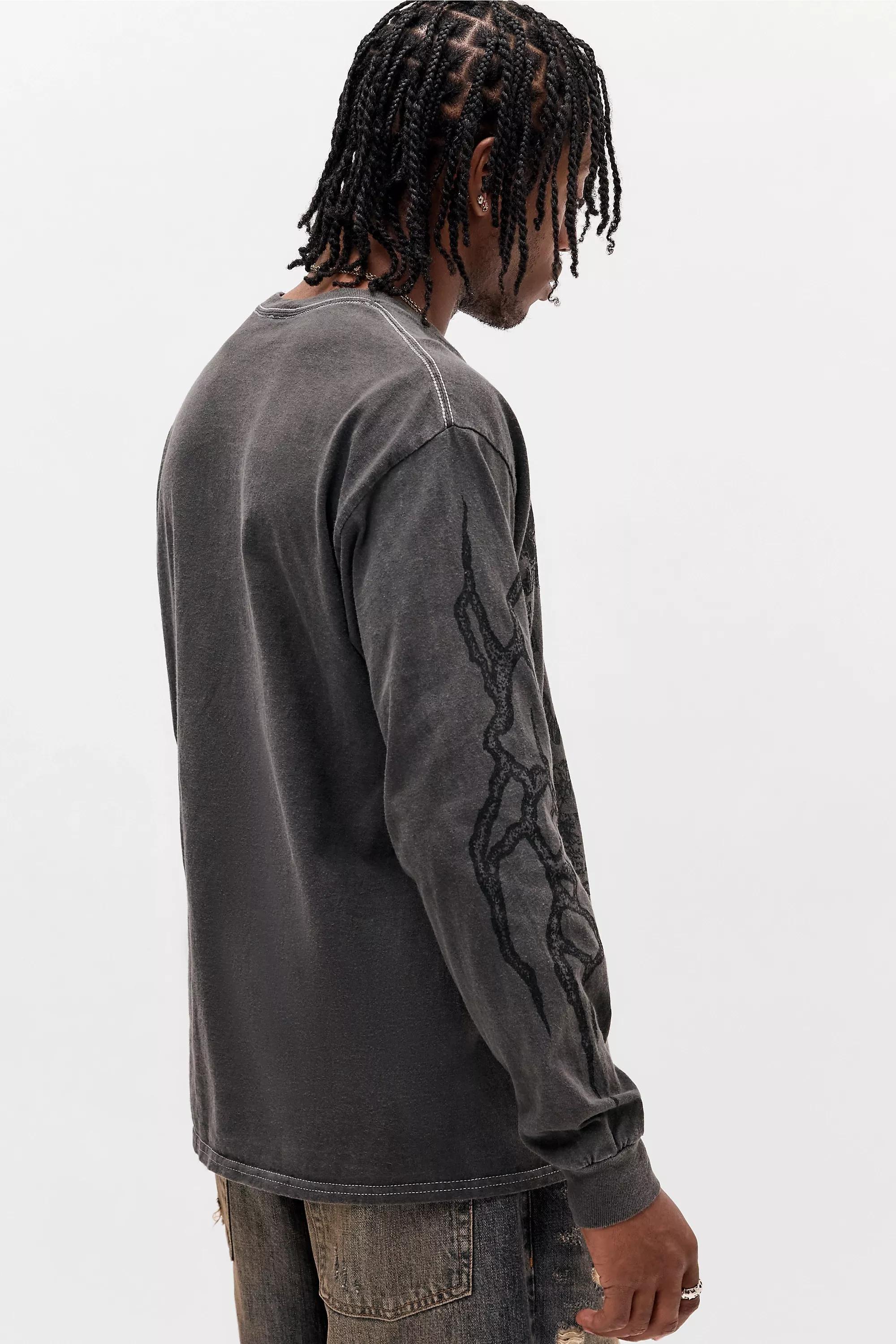 Black Uo Long Sleeve T-Shirt, BLK, large image number 3