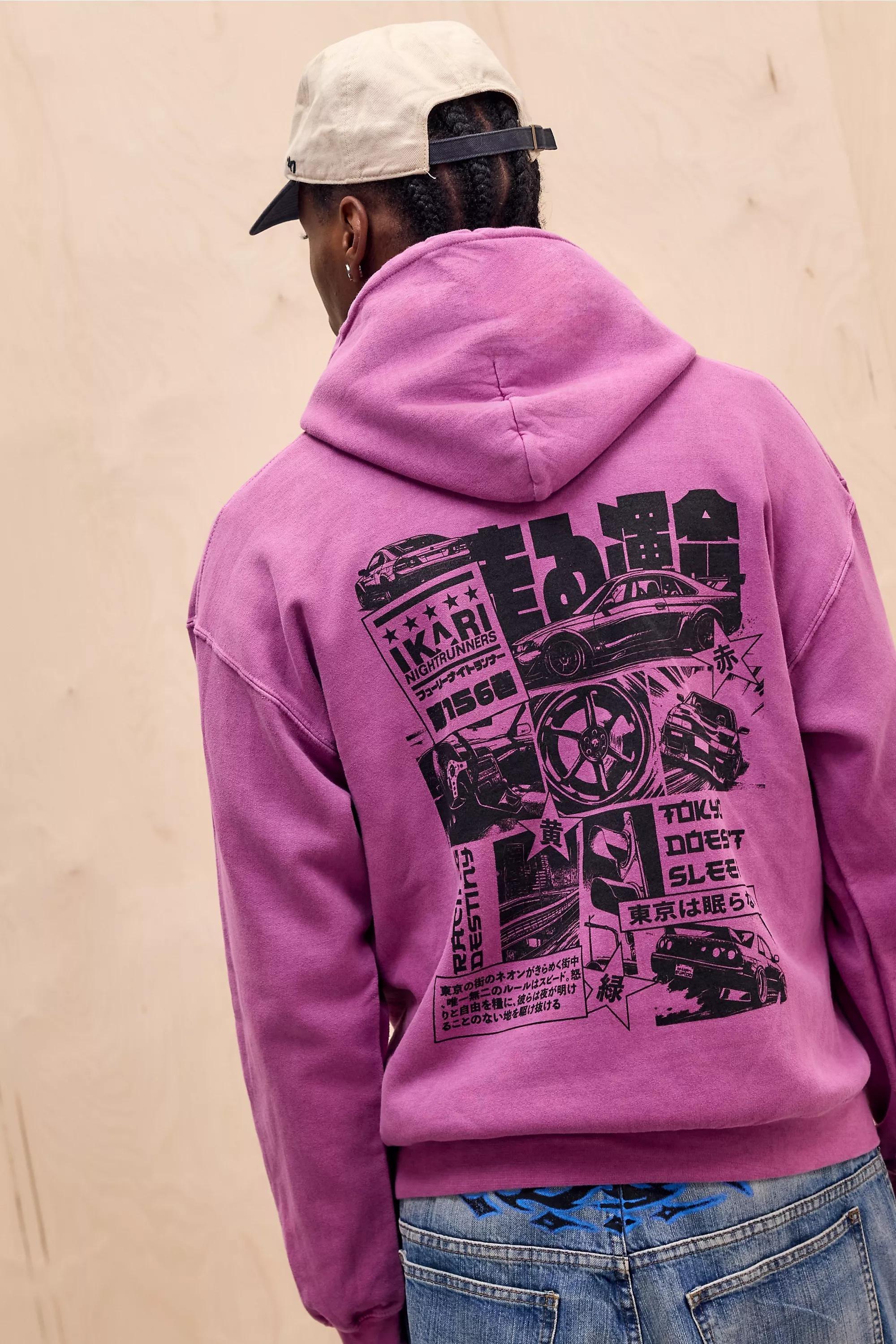 Pink Uo Pink Asiatic Car Hoodie, PINK, medium