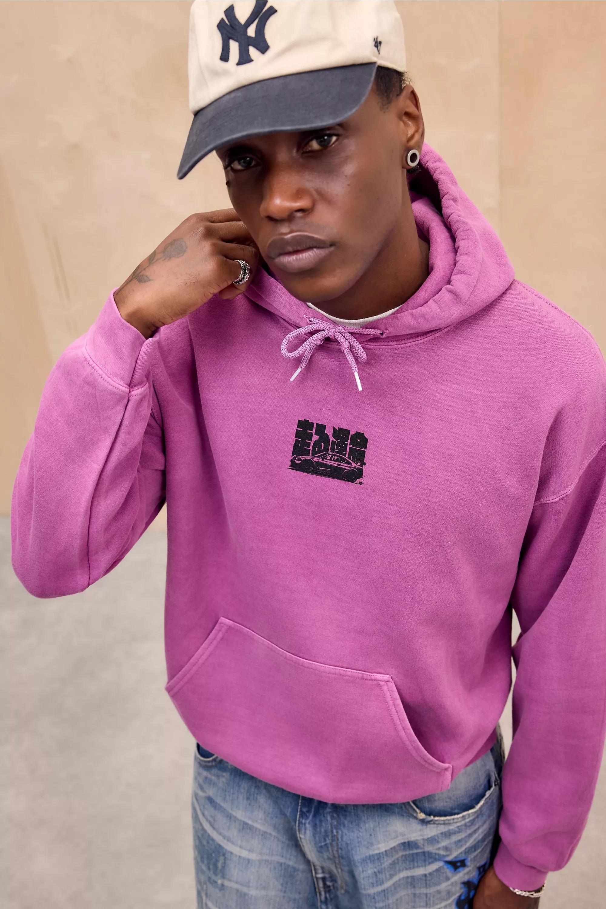 Pink Uo Pink Asiatic Car Hoodie, PINK, medium
