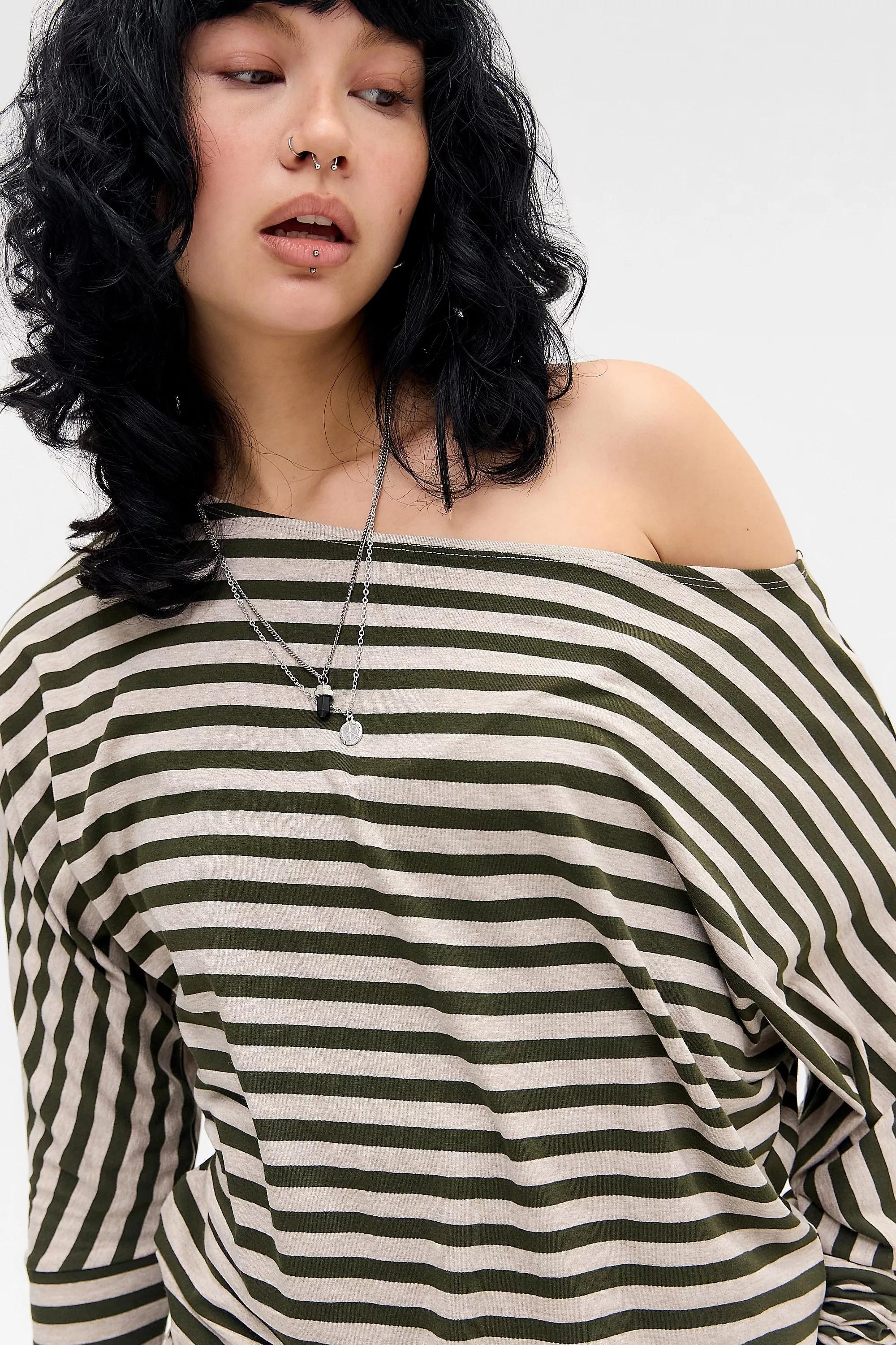 Green Silence + Noise Destin D Long Sleeve Mini Dress, GN, large image number 3