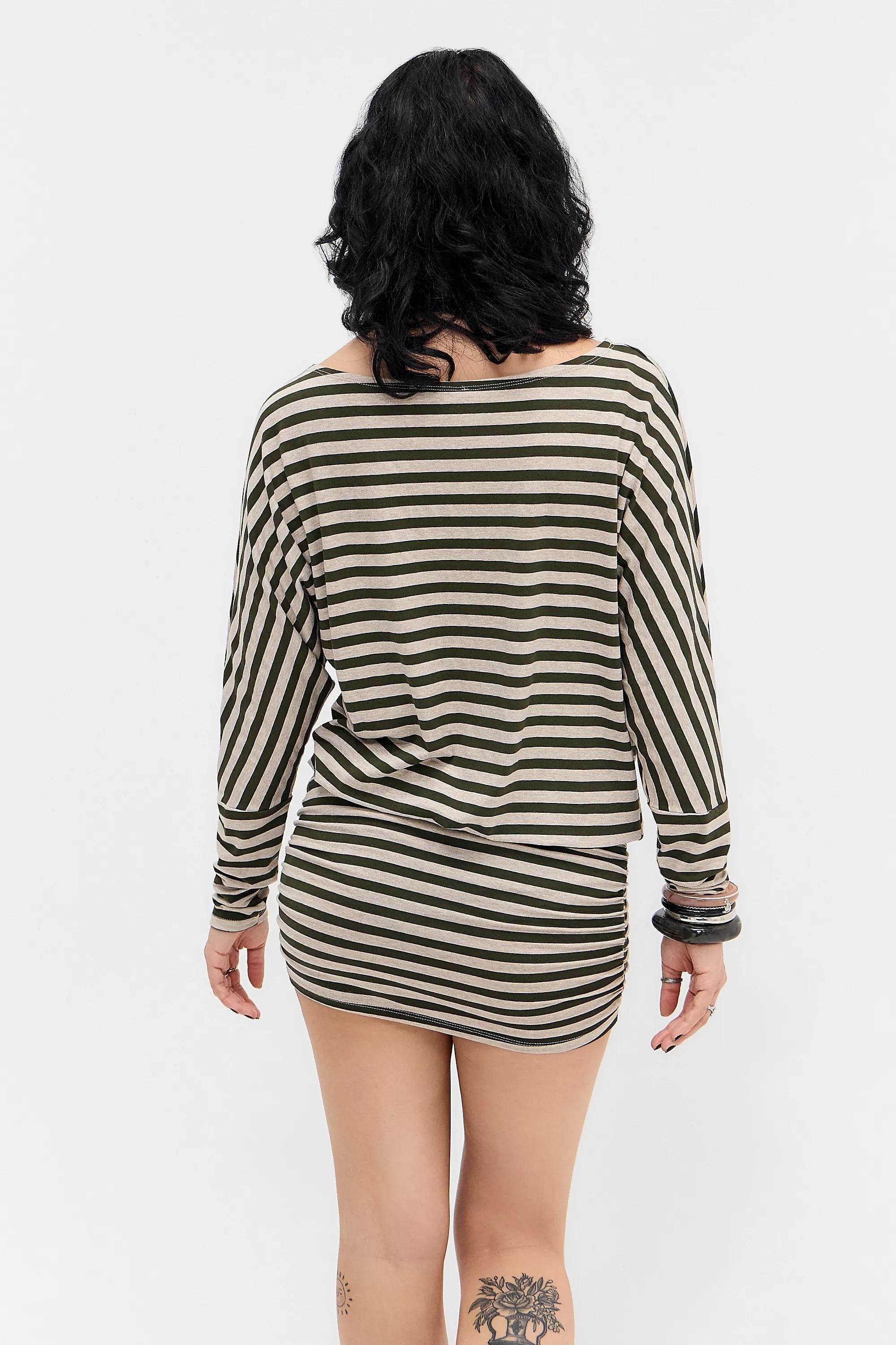 Green Silence + Noise Destin D Long Sleeve Mini Dress, GN, large image number 4