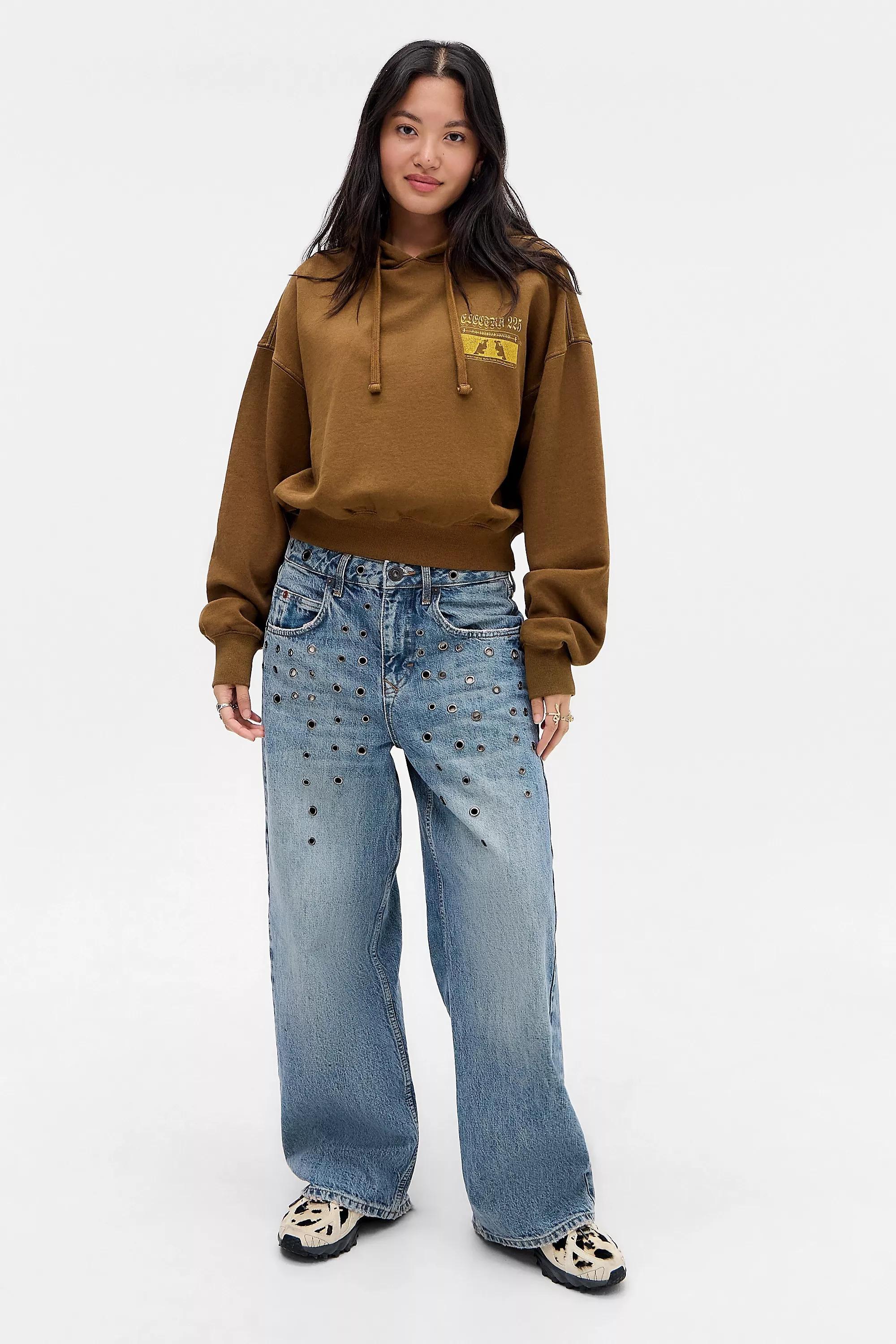 Brown Uo Otis Print Overhead Hoodie, BRONZE, large image number 3