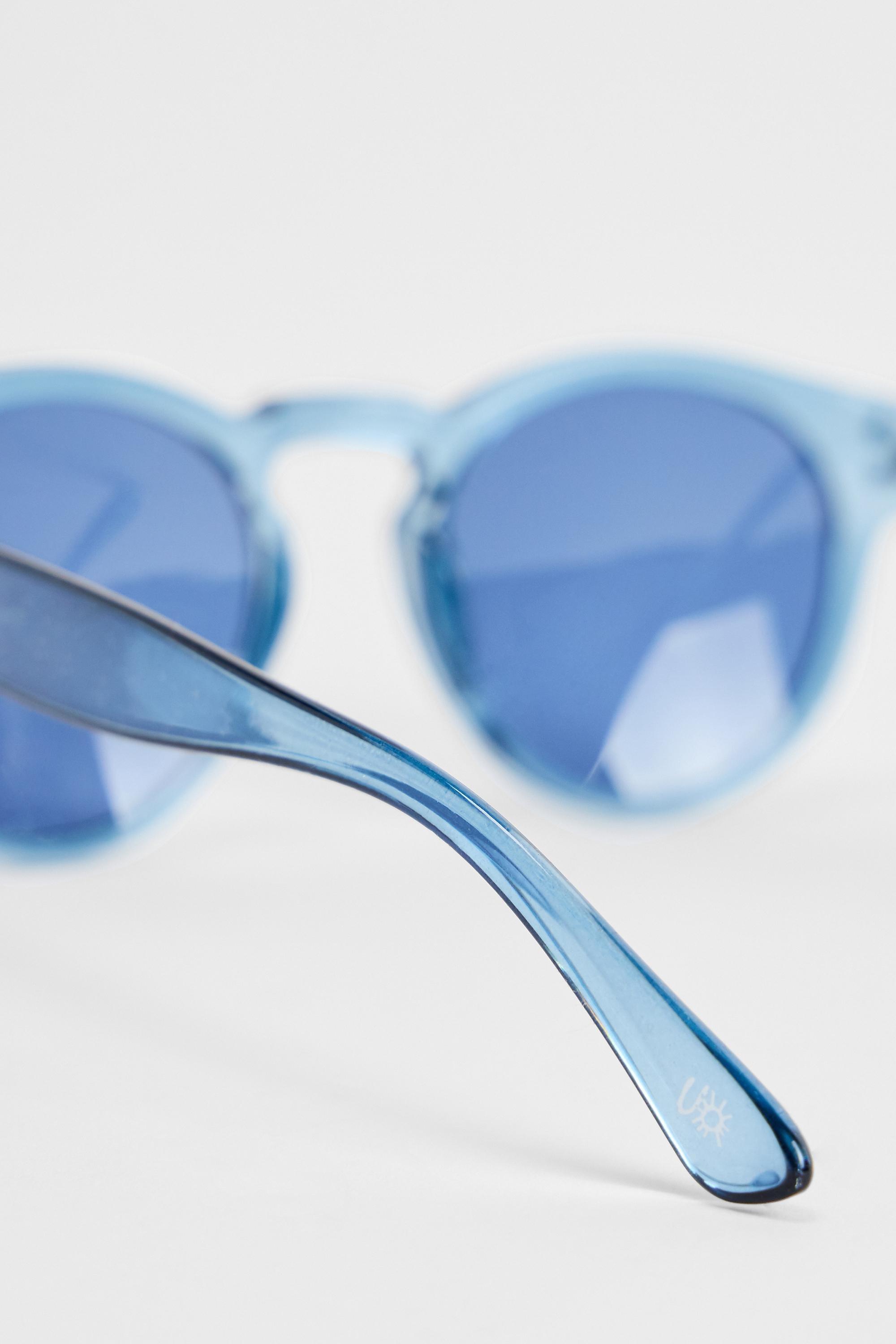 Black Uo Tulum Slim Sunglasses, NAVY, large image number 3