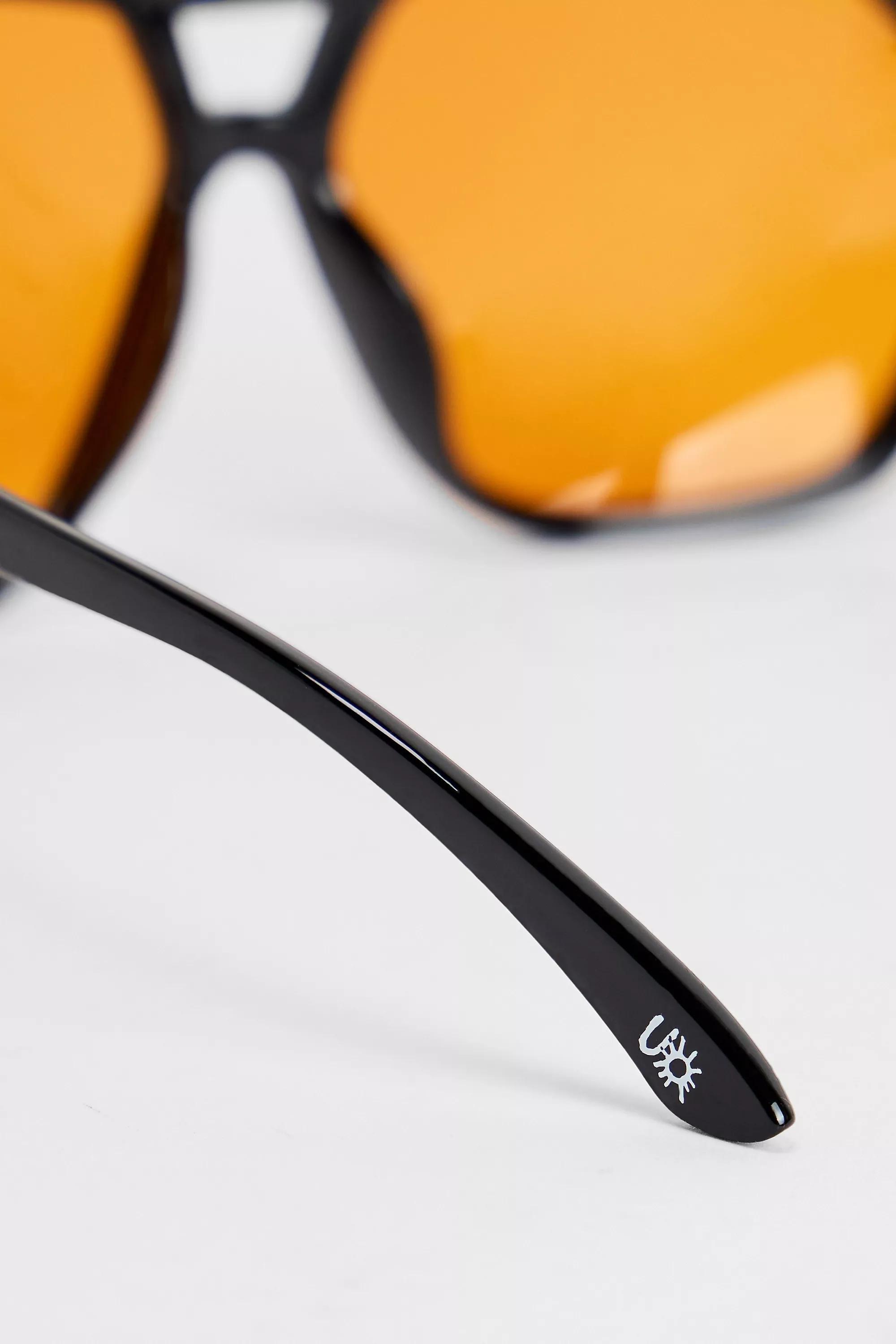 Black Uo Monaco Sunglasses, BLK, large image number 4