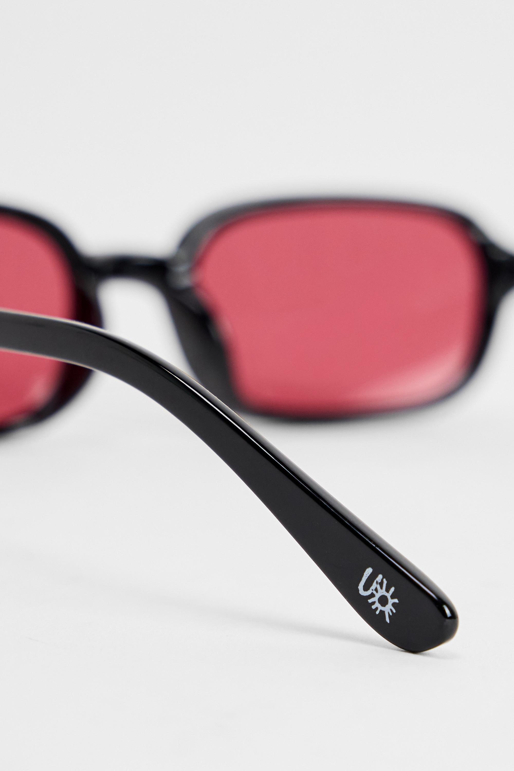 Brown Uo Tulum Slim Sunglasses, BLK, large image number 4