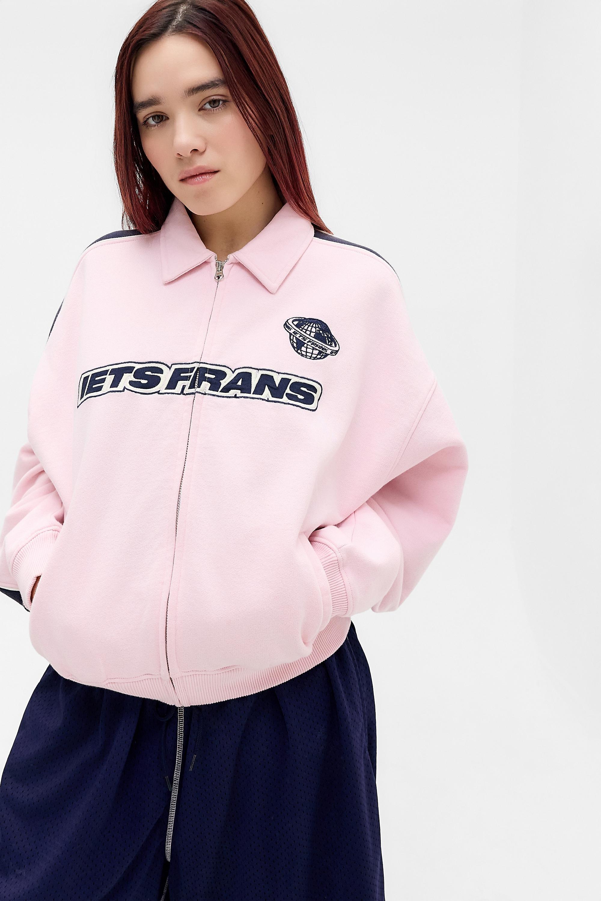 Pink iets frans... Pink Football Track Top, PINK, large image number 1