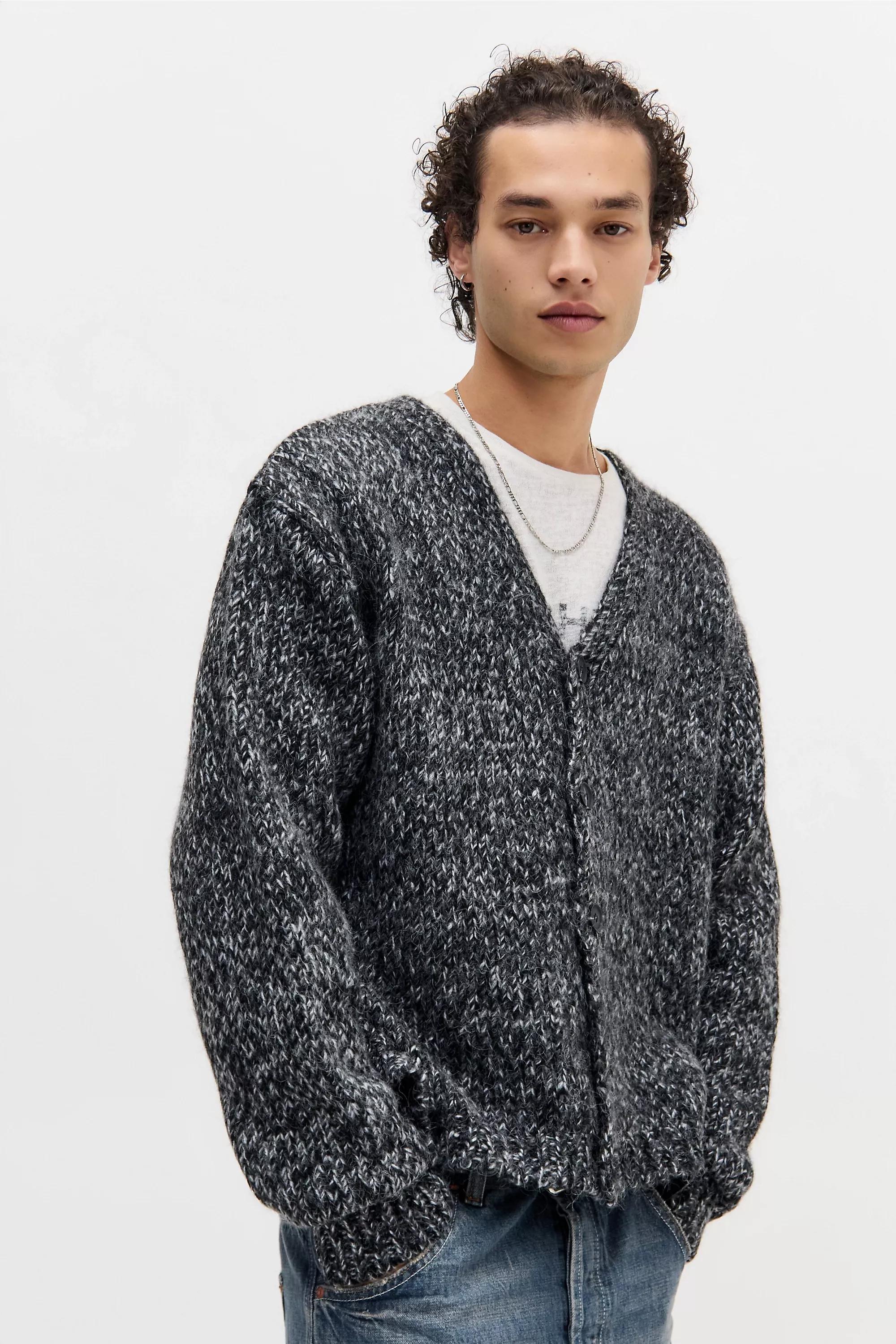 BLACK Archivis Black Nep Cardigan, BLK, large image number 0