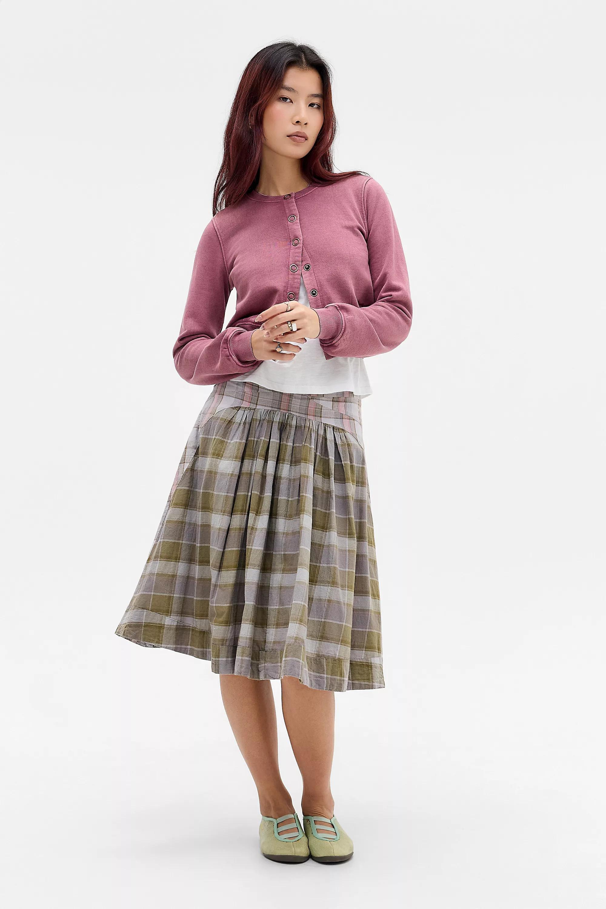 Pink Kimchi Blue Pink Cropped Jersey Cardigan, PINK, large image number 2