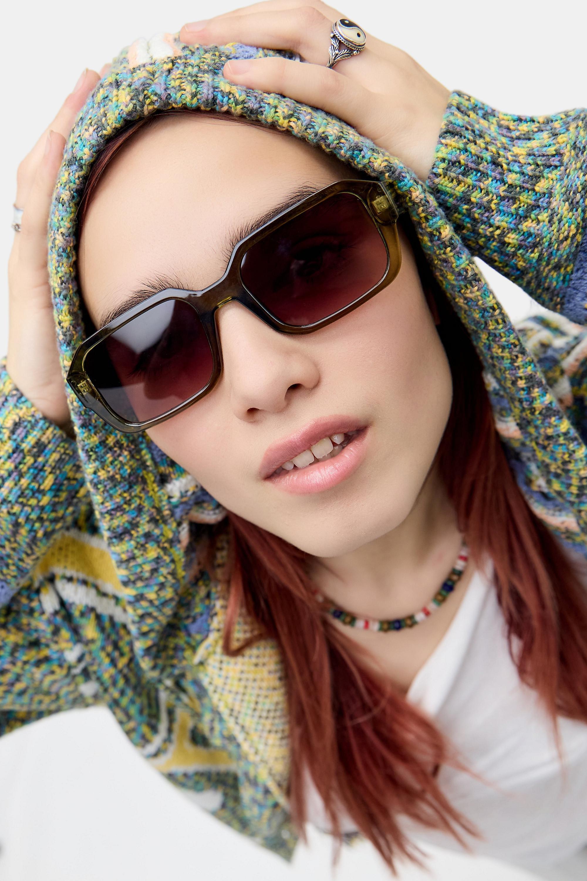 Green Uo Tulum Sunglasses, GRN, large image number 2