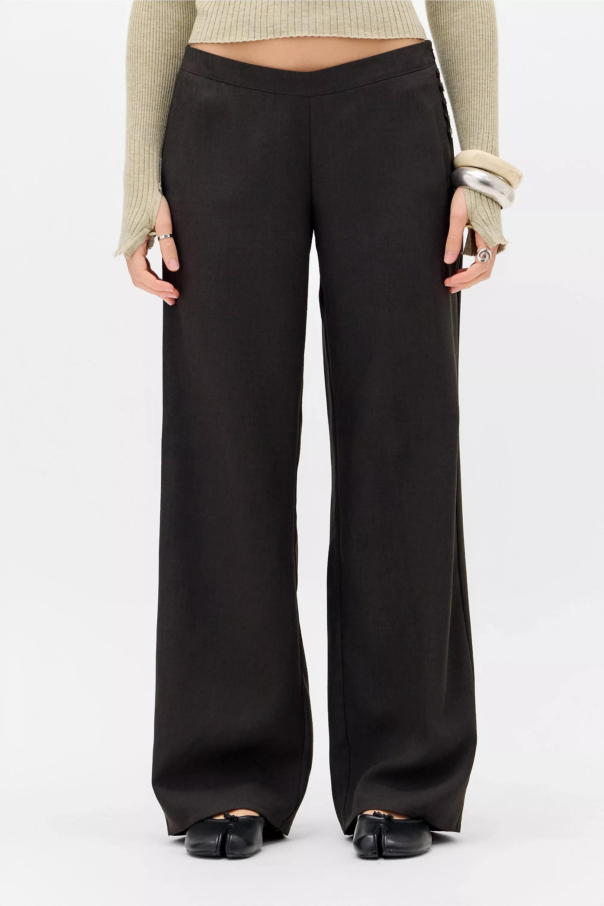 Black Uo Anna Easy Tailored Trousers, BLK, large image number 0