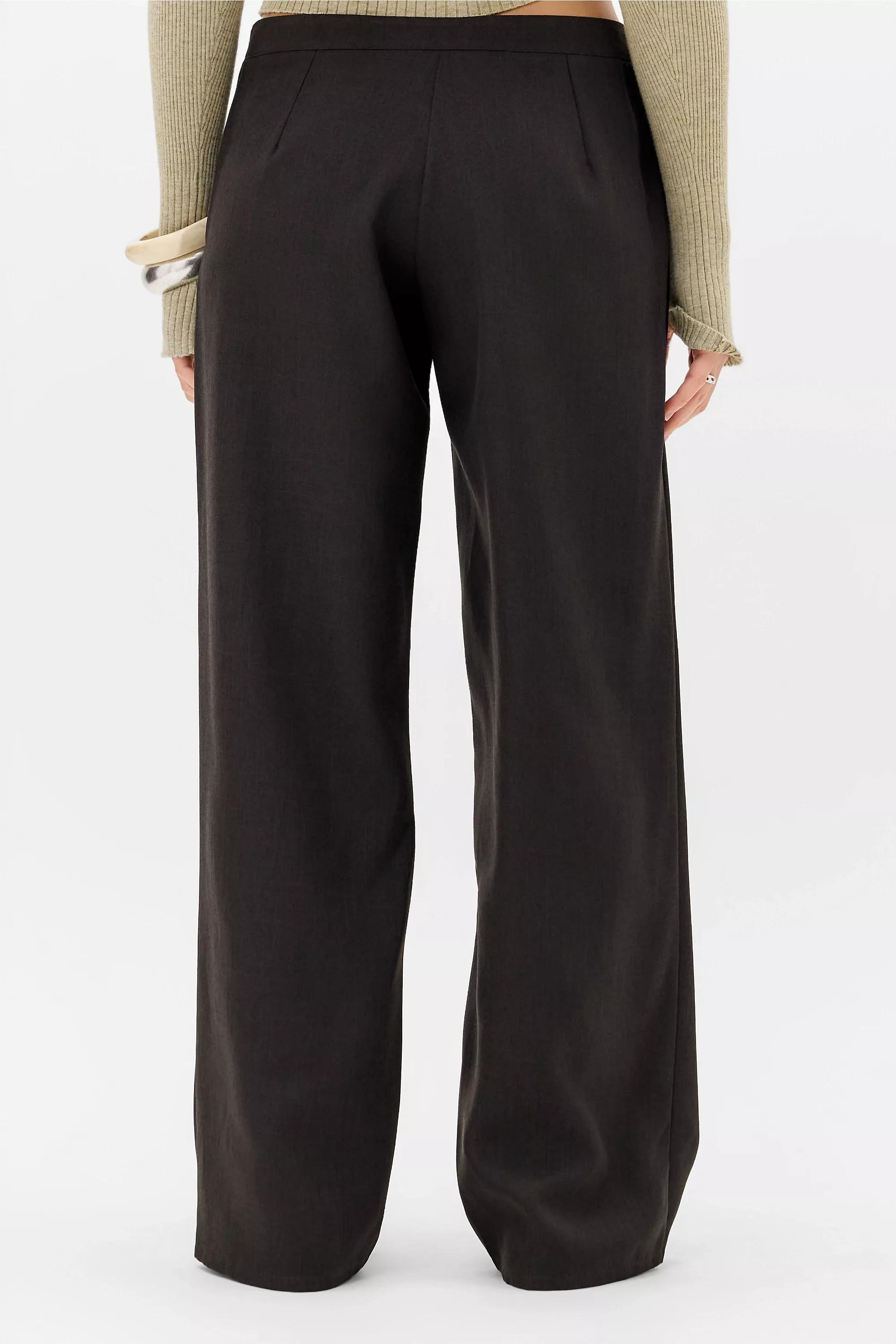 Black Uo Anna Easy Tailored Trousers, BLK, large image number 3