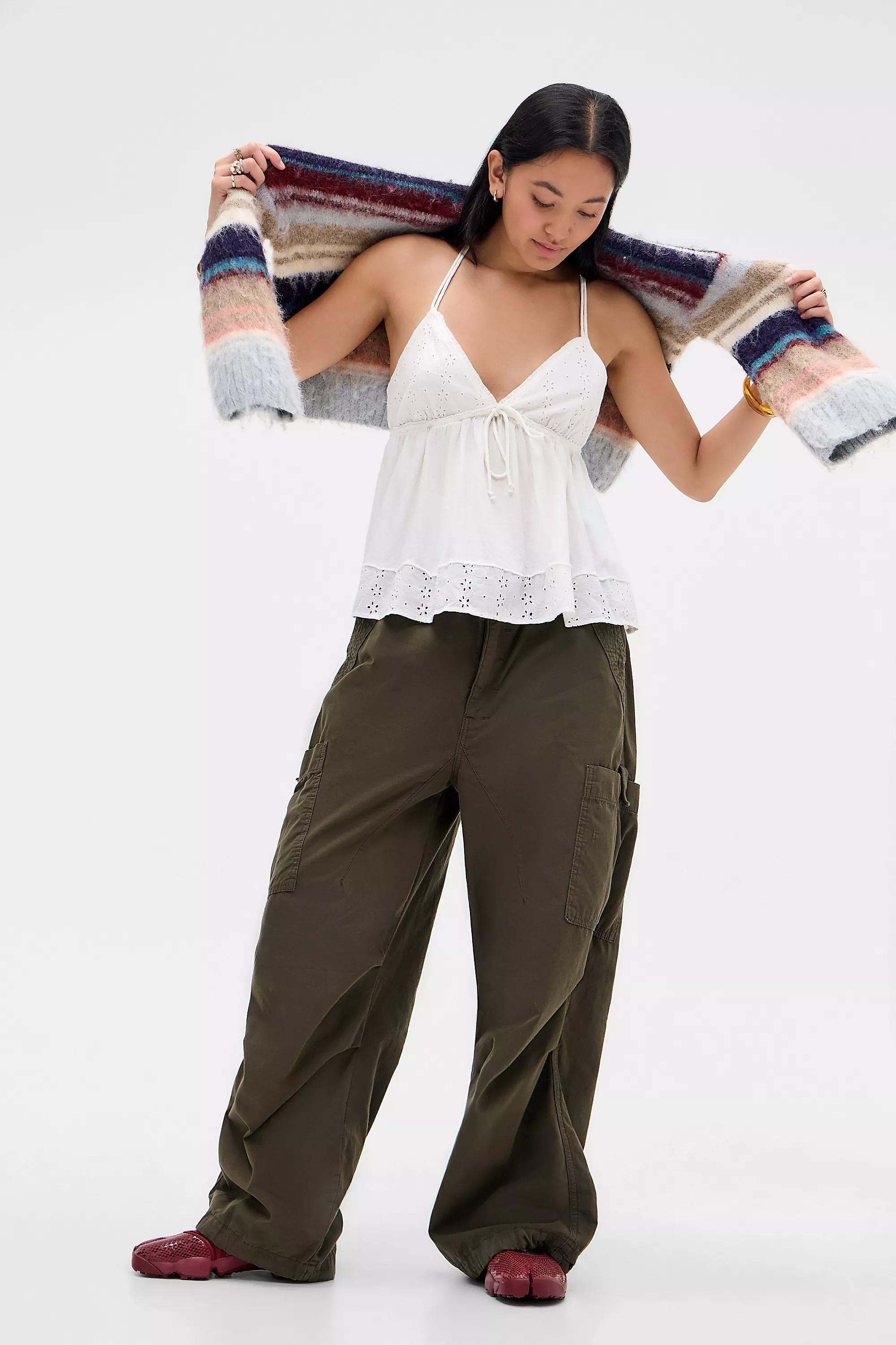 White Kimchi Blue Izzy Babydoll Tank Top, WHT, large image number 1