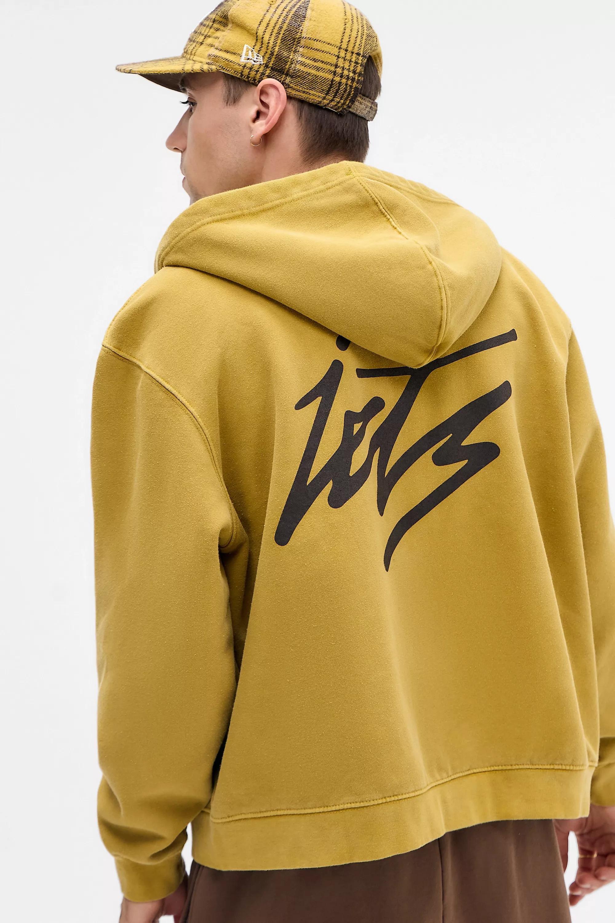 DARK YELLOW iets frans... Yellow Script Zip-Through Hoodie, D YL, large image number 0