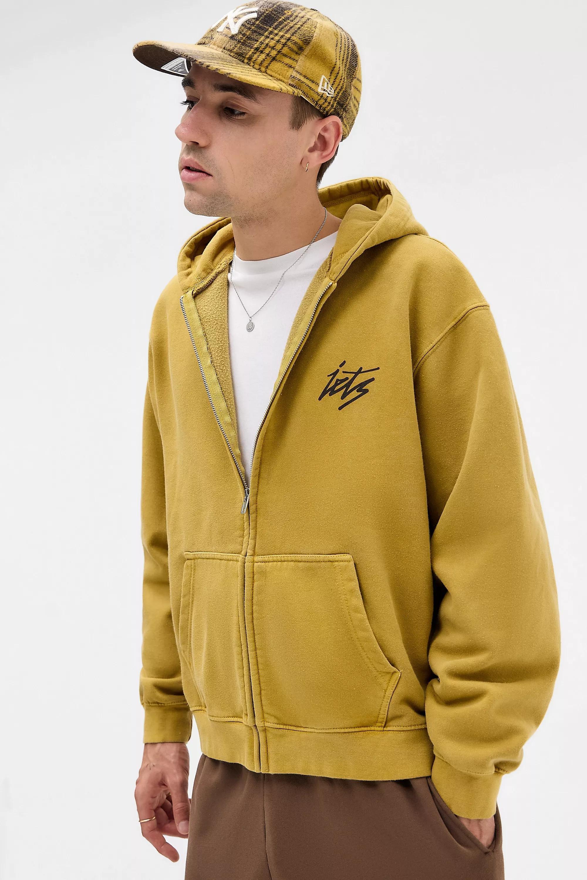 DARK YELLOW iets frans... Yellow Script Zip-Through Hoodie, D YL, large image number 1
