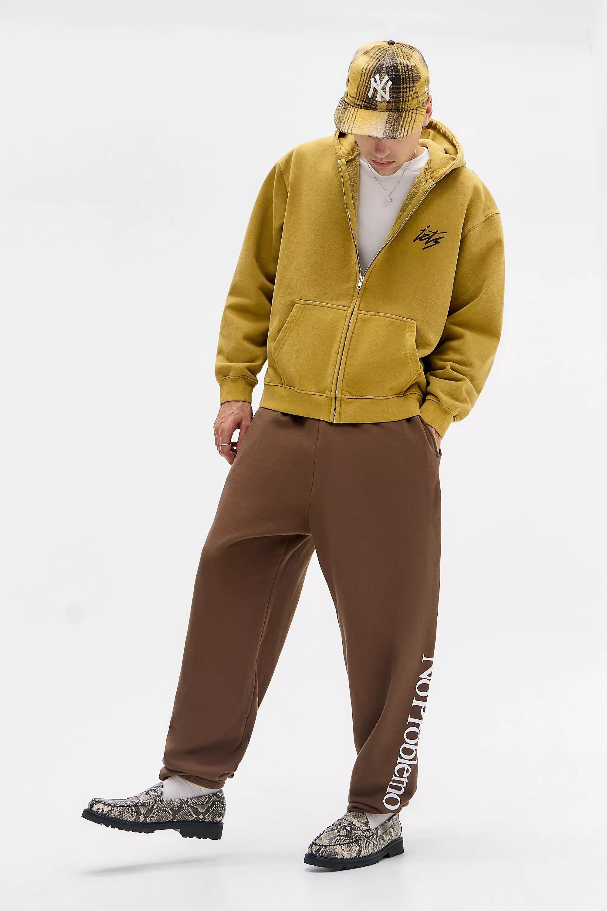 DARK YELLOW iets frans... Yellow Script Zip-Through Hoodie, D YL, medium