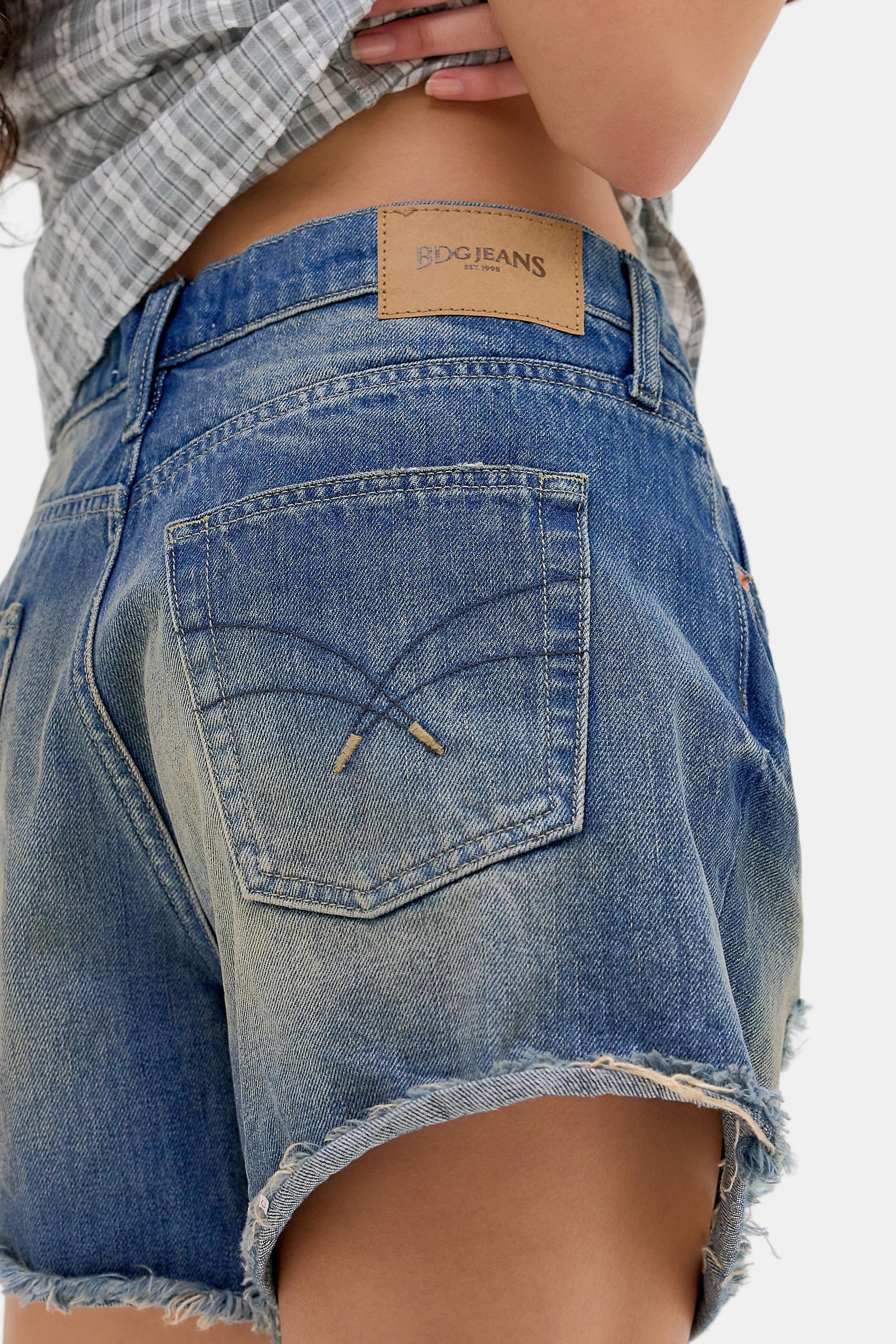 Navy Bdg Harley Denim Shorts, VINTAGE DENIM DARK, large image number 3