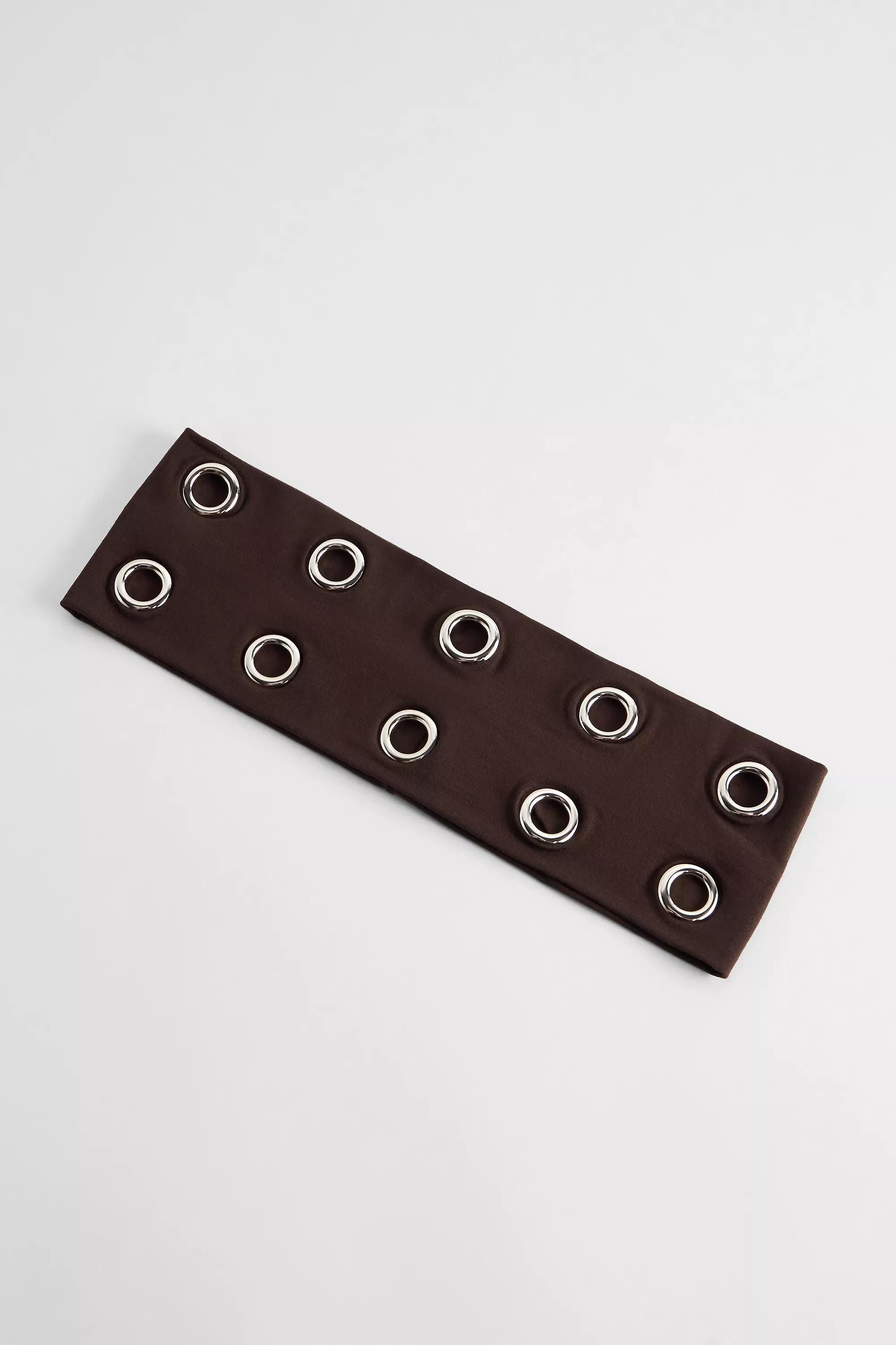 Brown Uo Eyelet Headband, CHOC, large image number 1