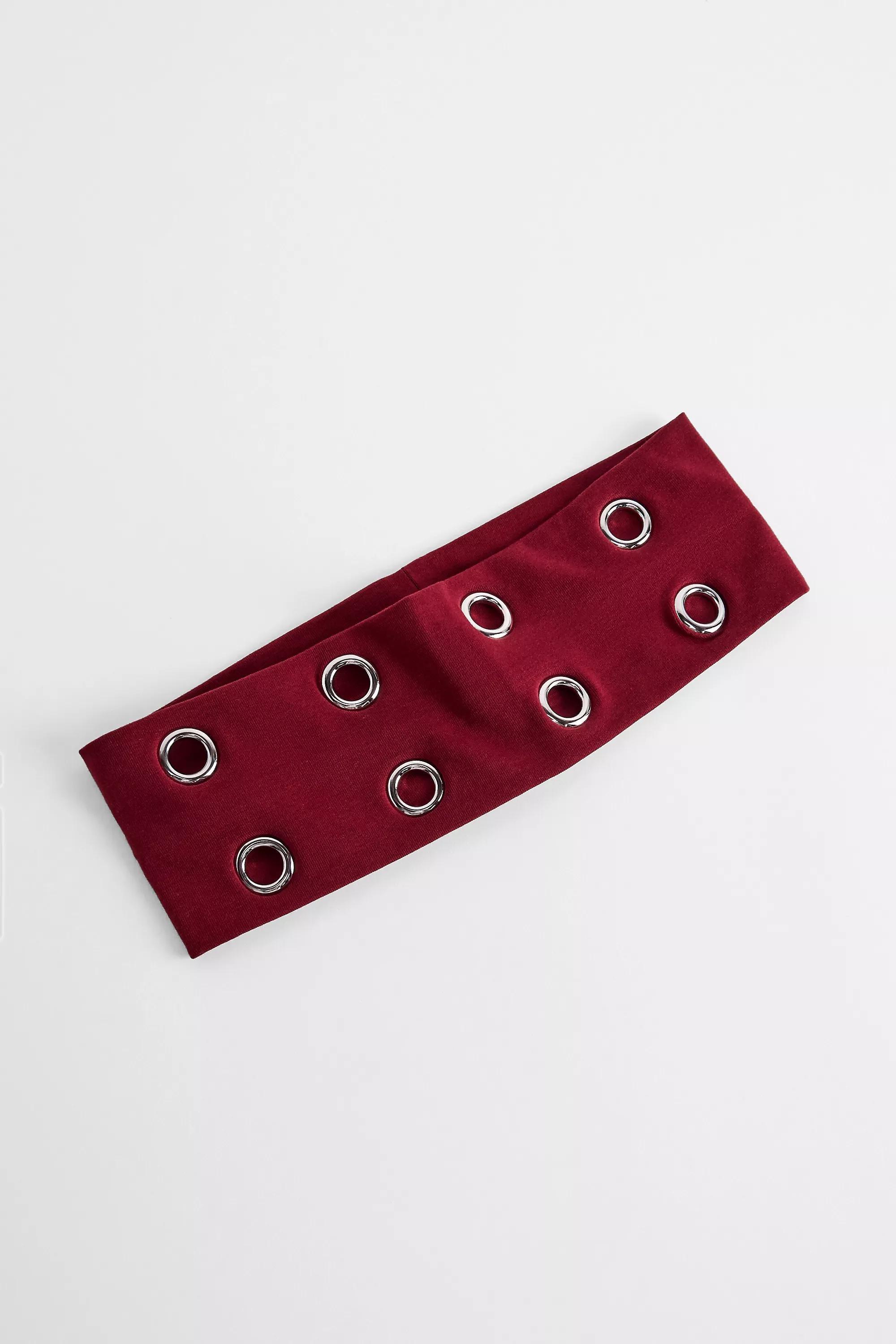 Burgundy Uo Eyelet Headband, A301_0259, large image number 1