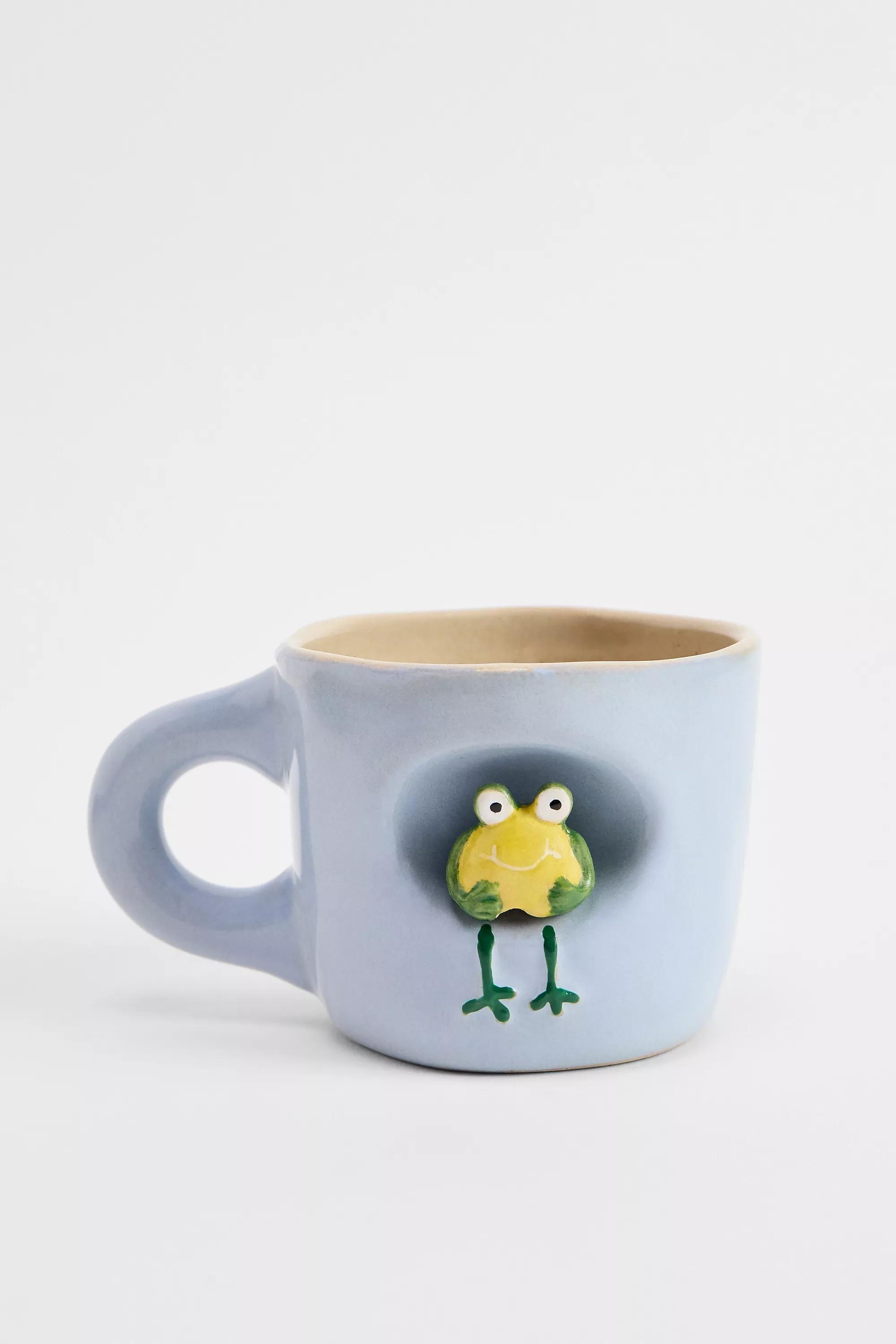 Blue Sitting Frog Mug, BLUE, large image number 0