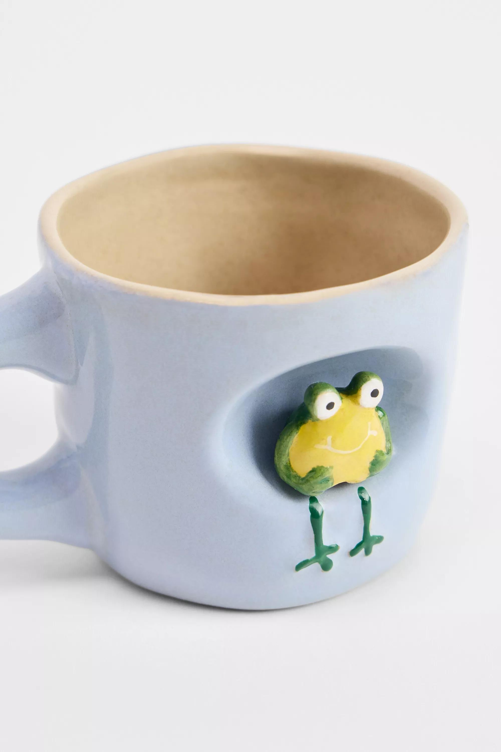Blue Sitting Frog Mug, BLUE, large image number 2